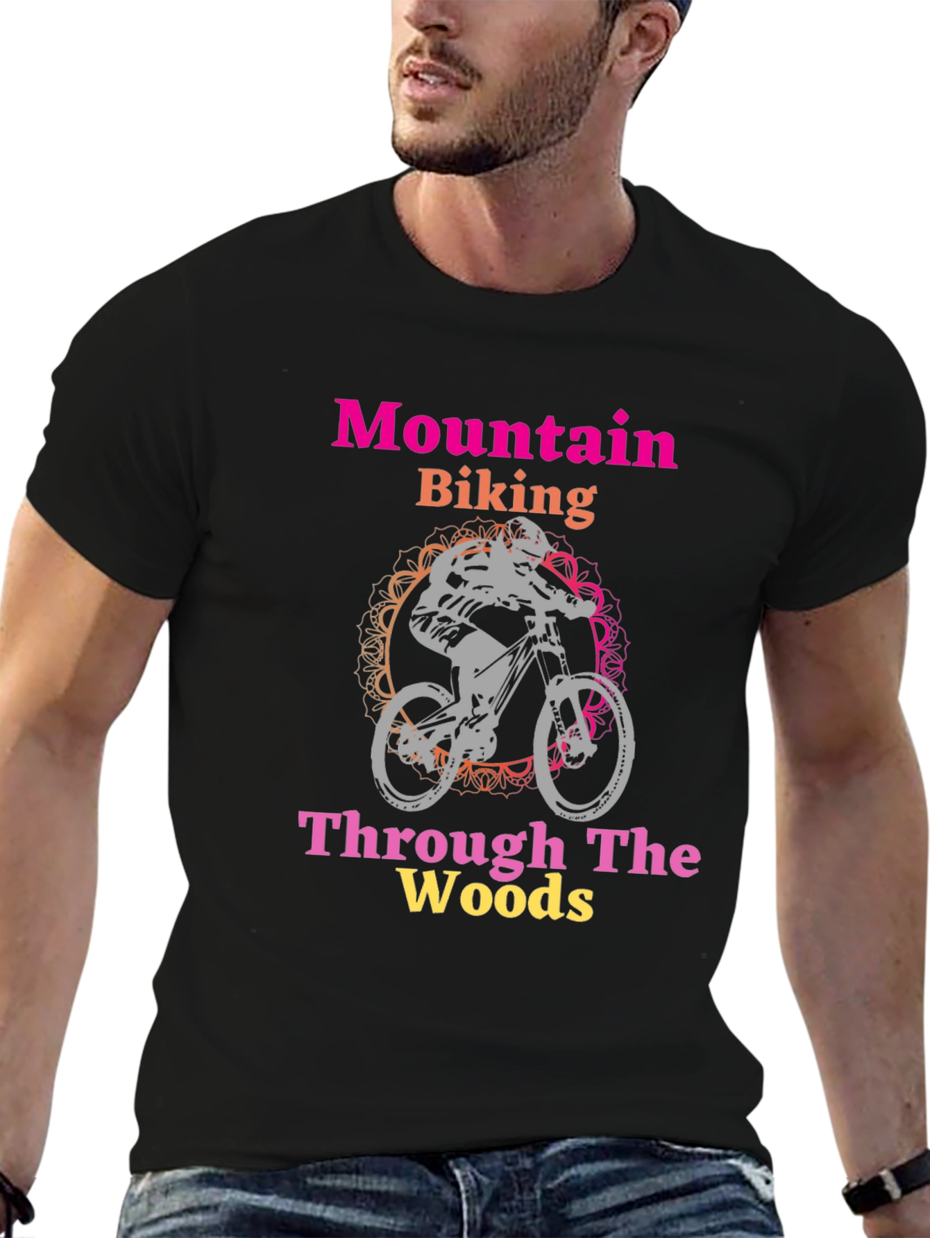 Mountain Biking Through The Woods Graphic Tee