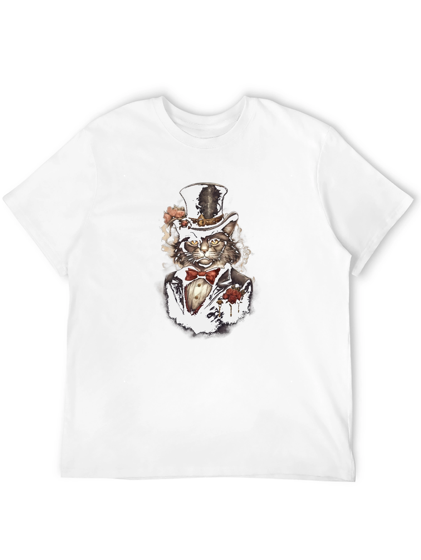 Gentleman Cat T-Shirt - Stylish Feline Design