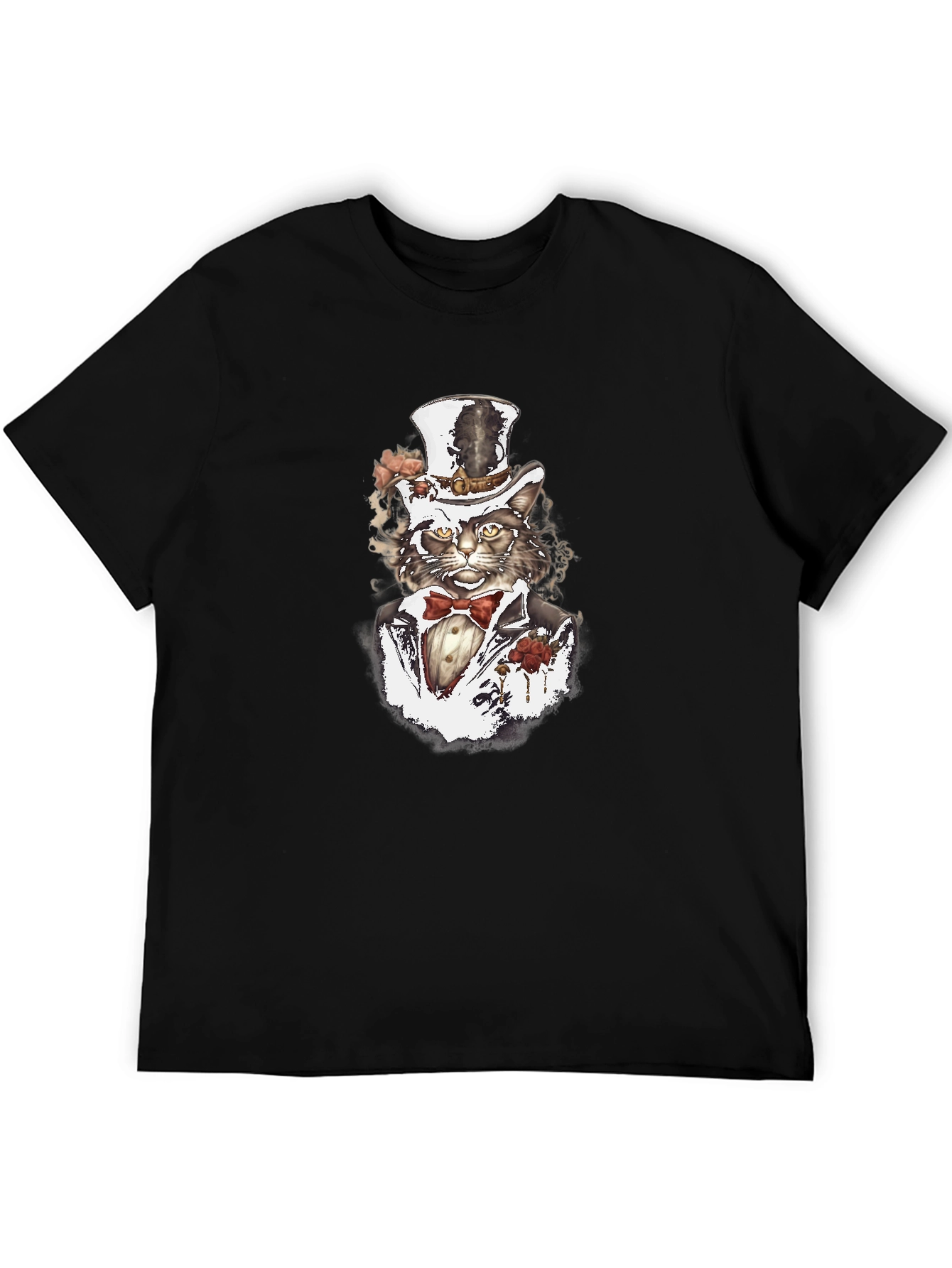 Gentleman Cat T-Shirt - Stylish Feline Design