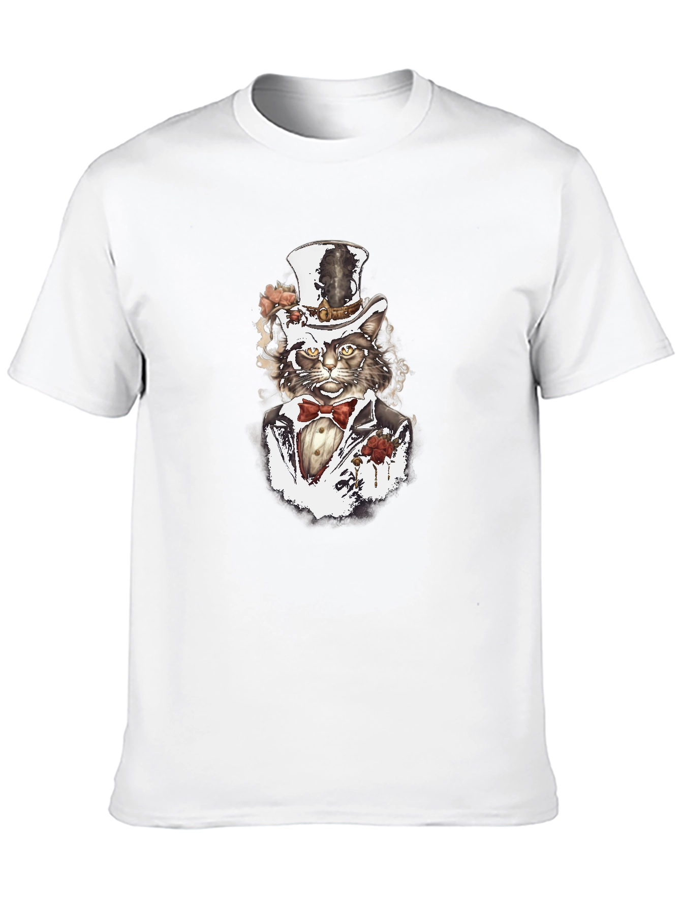 Gentleman Cat T-Shirt - Stylish Feline Design