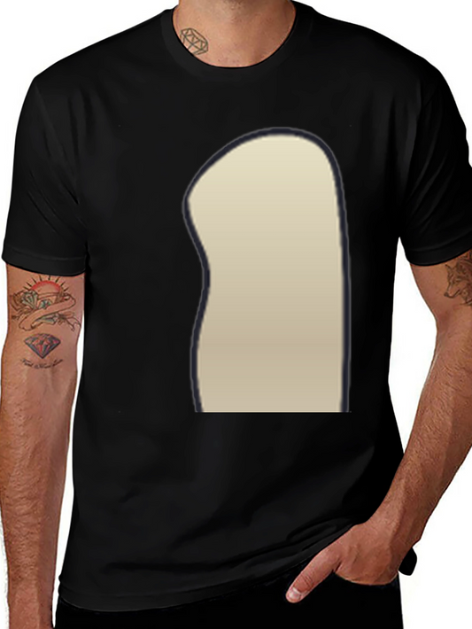 Black Crew Neck T-Shirt with Unique Design
