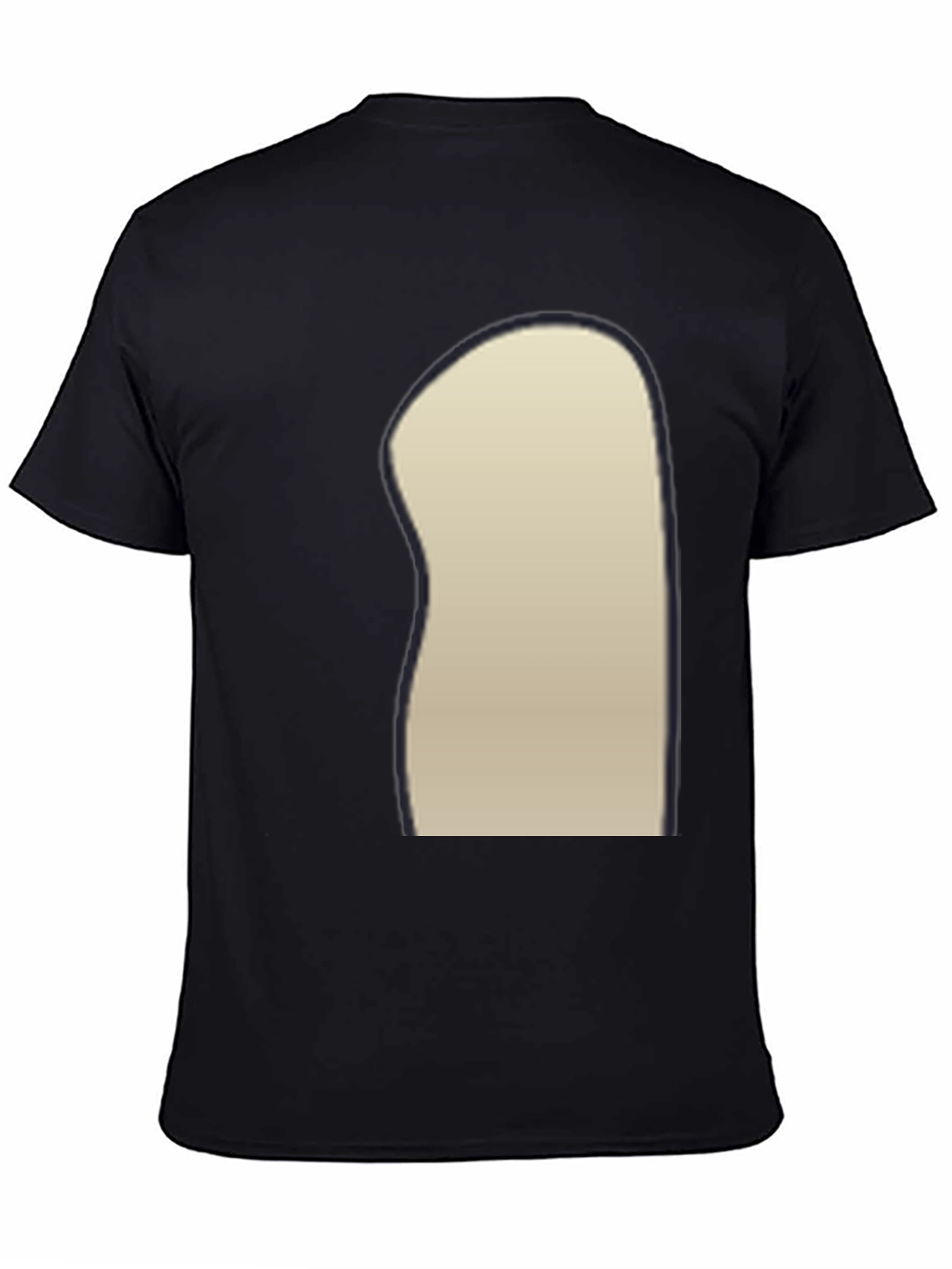 Black Crew Neck T-Shirt with Unique Design
