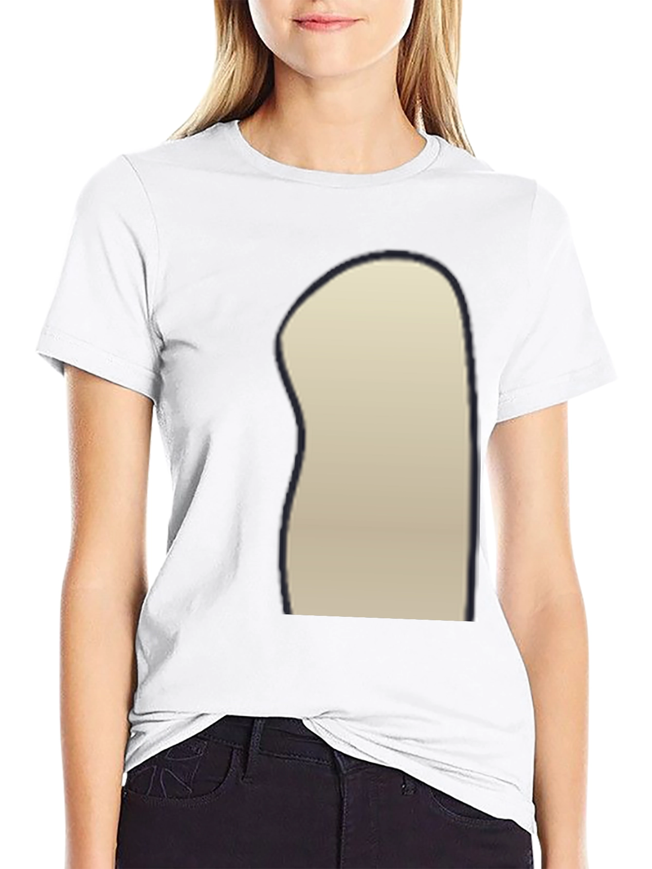 Black Crew Neck T-Shirt with Unique Design