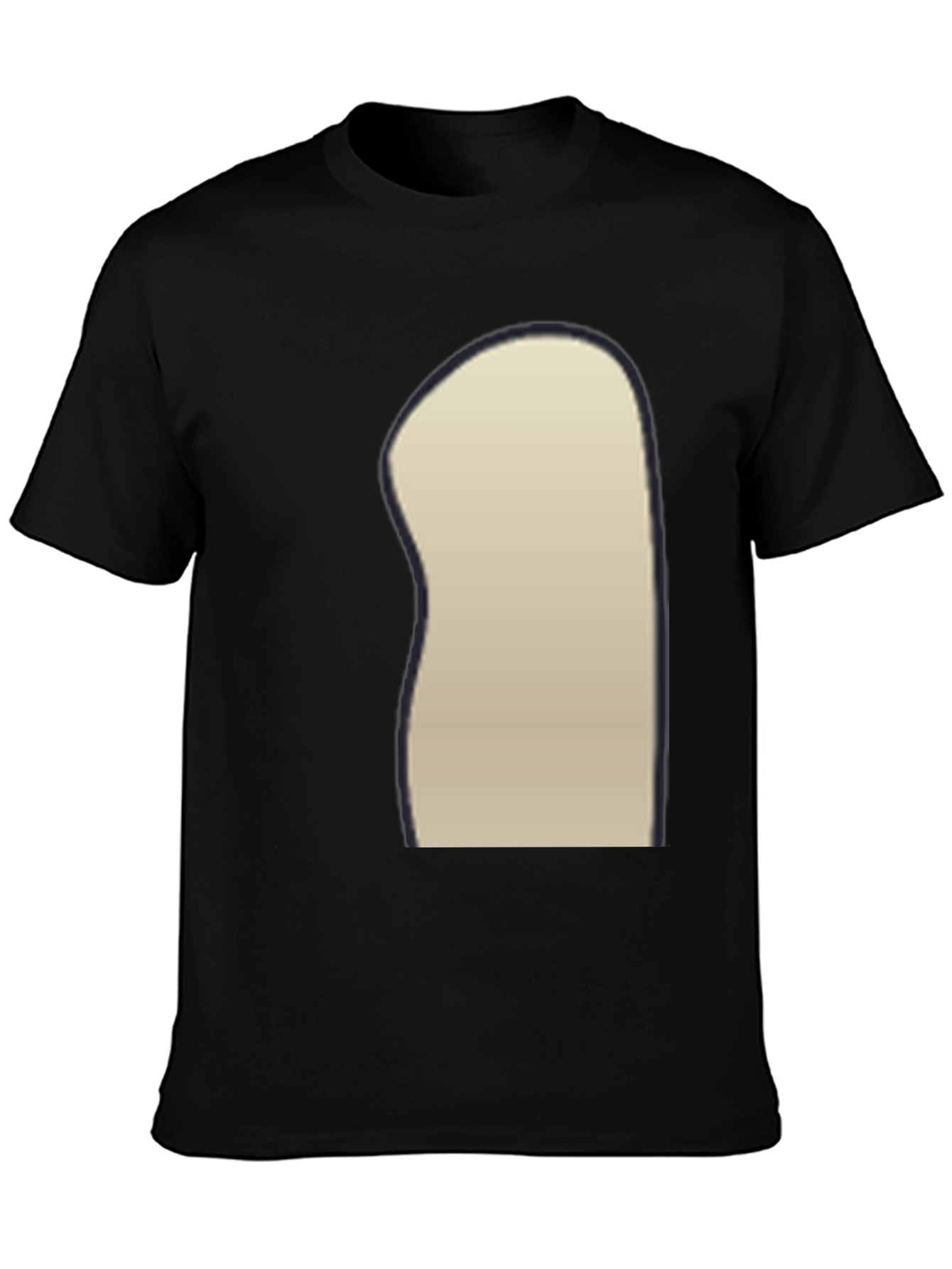 Black Crew Neck T-Shirt with Unique Design