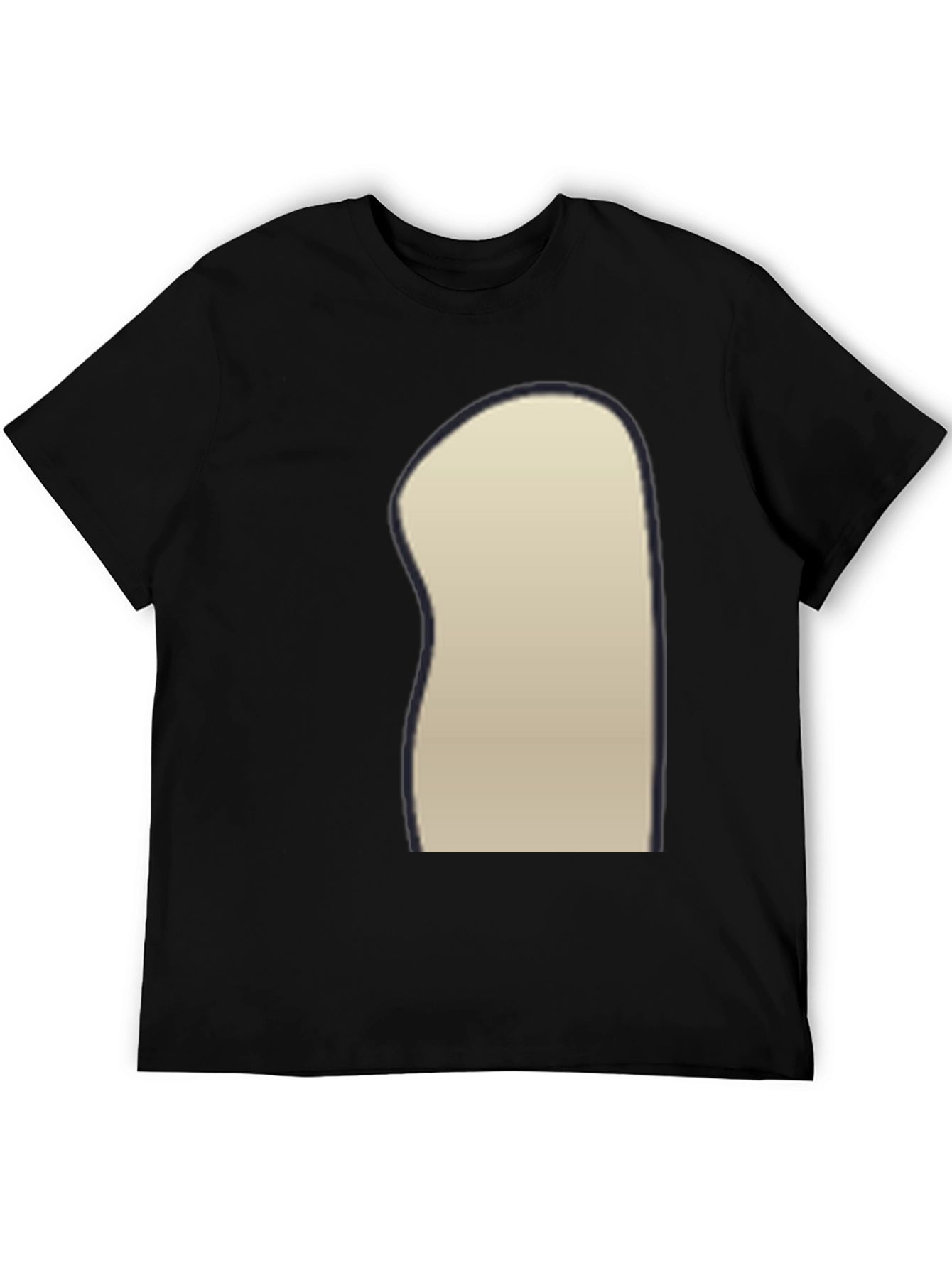 Black Crew Neck T-Shirt with Unique Design