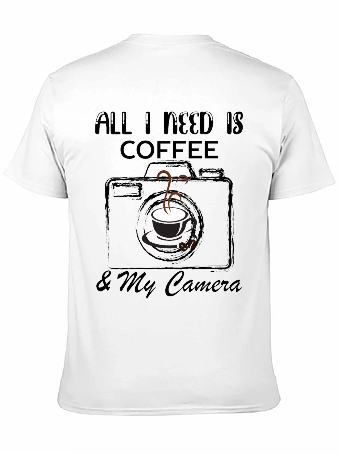 Coffee & Camera Graphic Tee - Photography Lover Gift