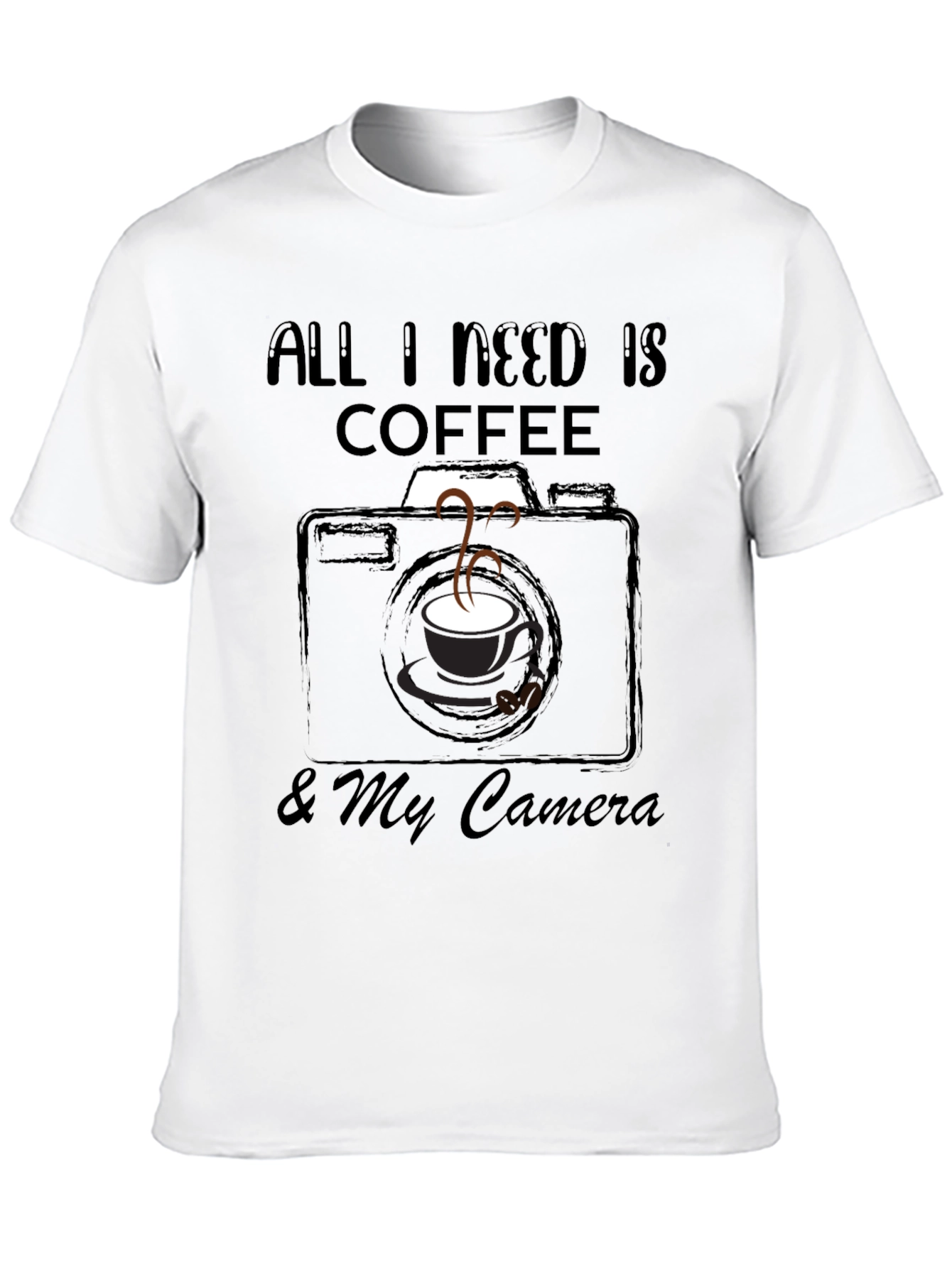 Coffee & Camera Graphic Tee - Photography Lover Gift