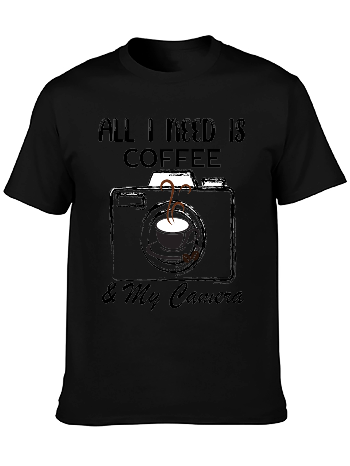 Coffee & Camera Graphic Tee - Photography Lover Gift