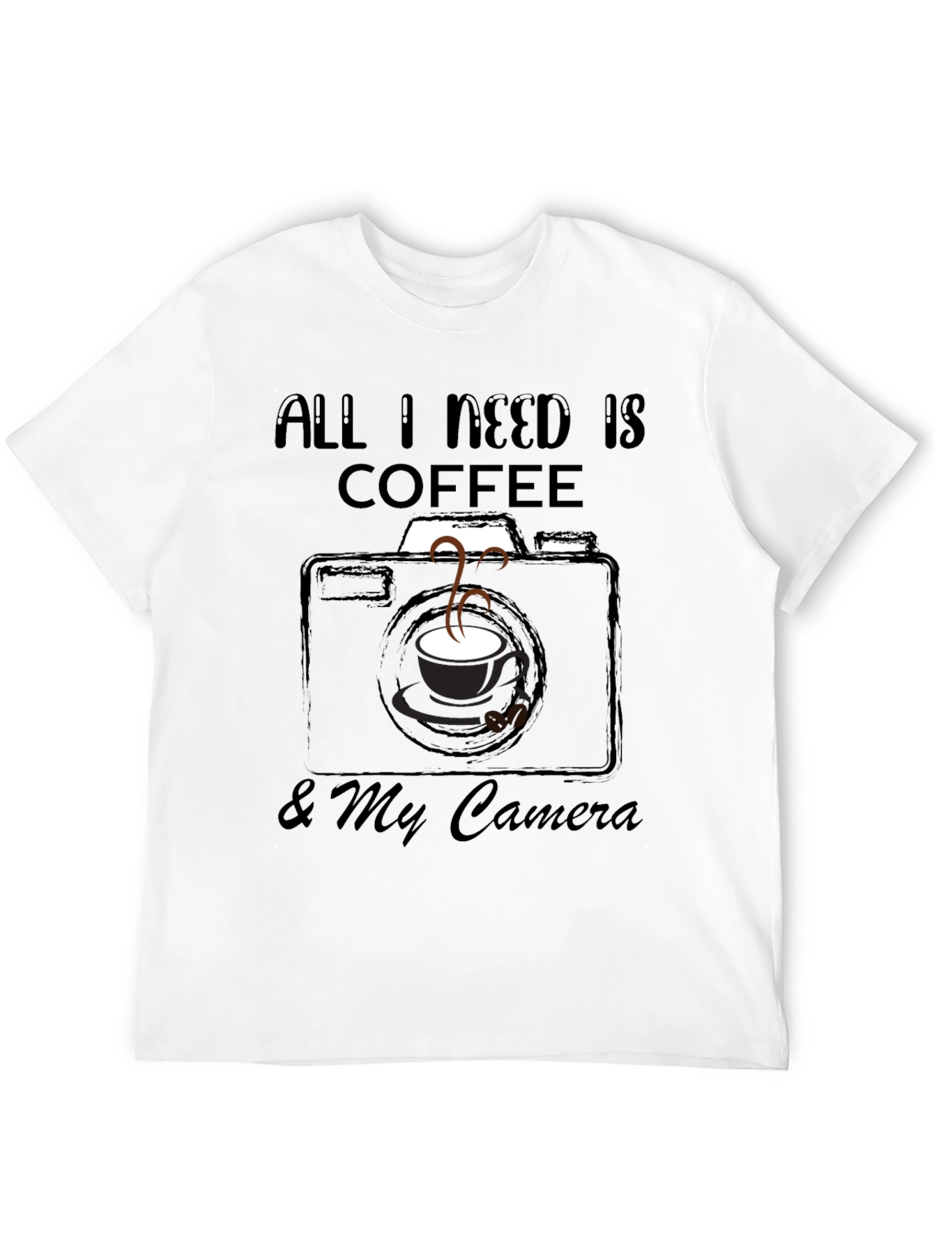 Coffee & Camera Graphic Tee - Photography Lover Gift