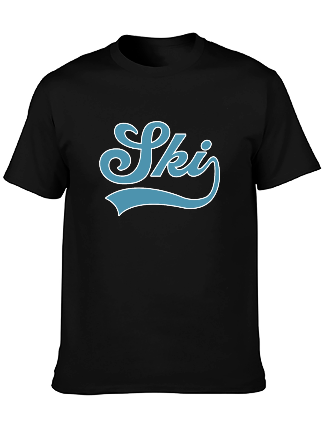 Retro Ski Graphic T-Shirt - Black
