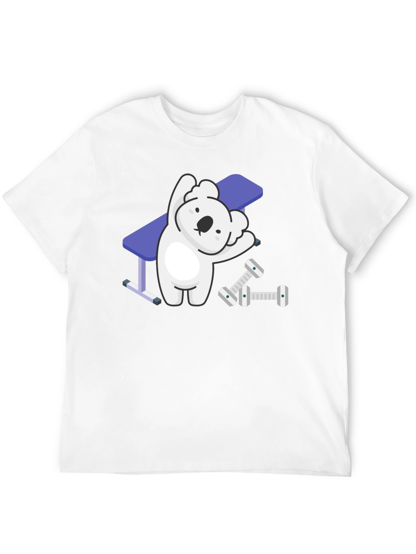 Koala Gym T-Shirt - Black Cartoon Design