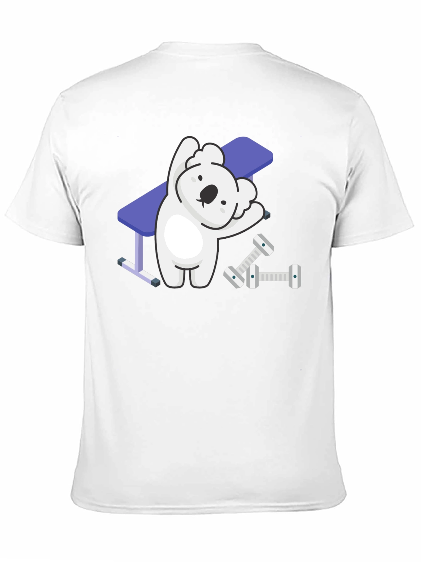 Koala Gym T-Shirt - Black Cartoon Design