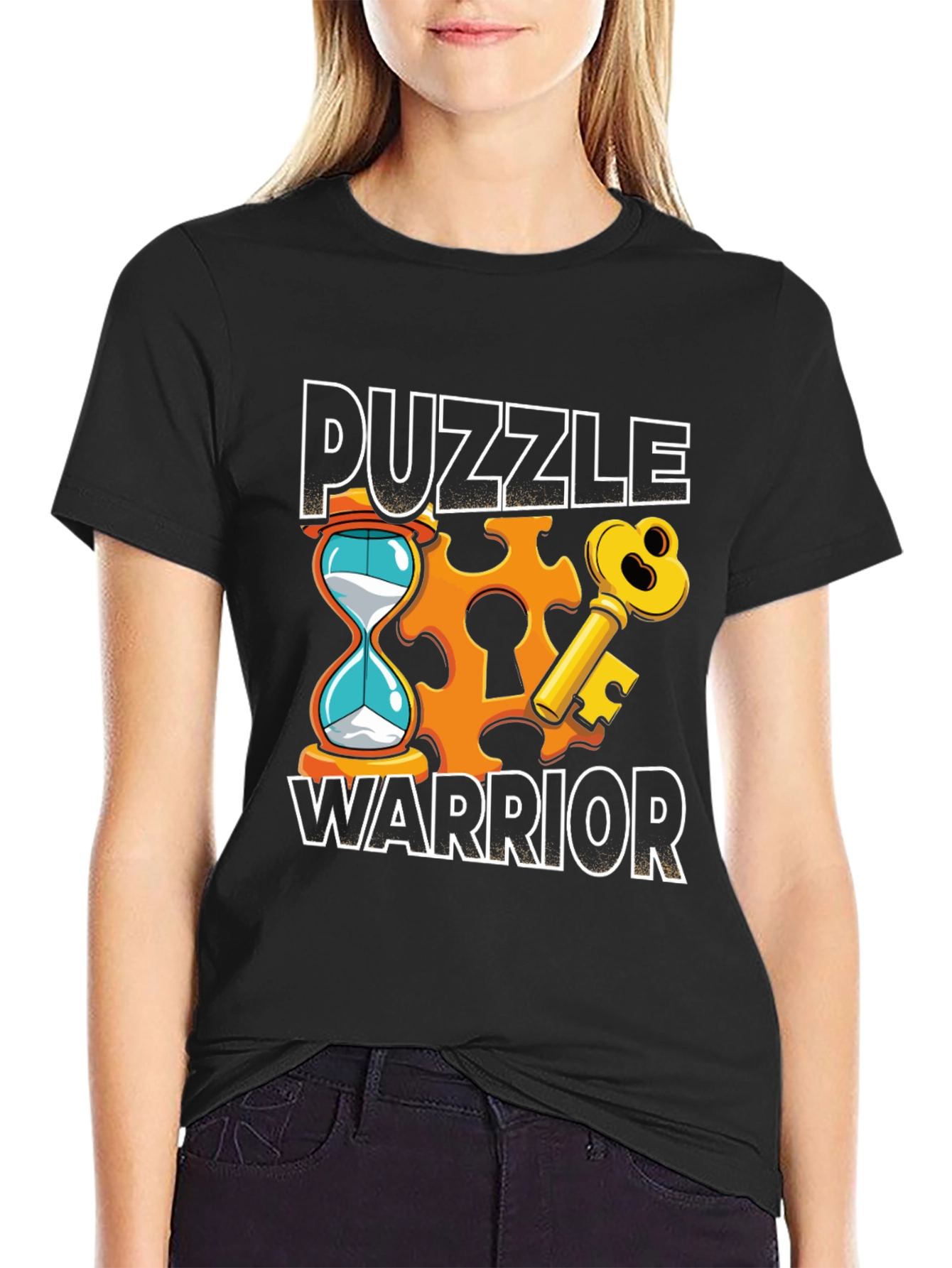Puzzle Warrior Graphic T-Shirt - Brain Teaser Design