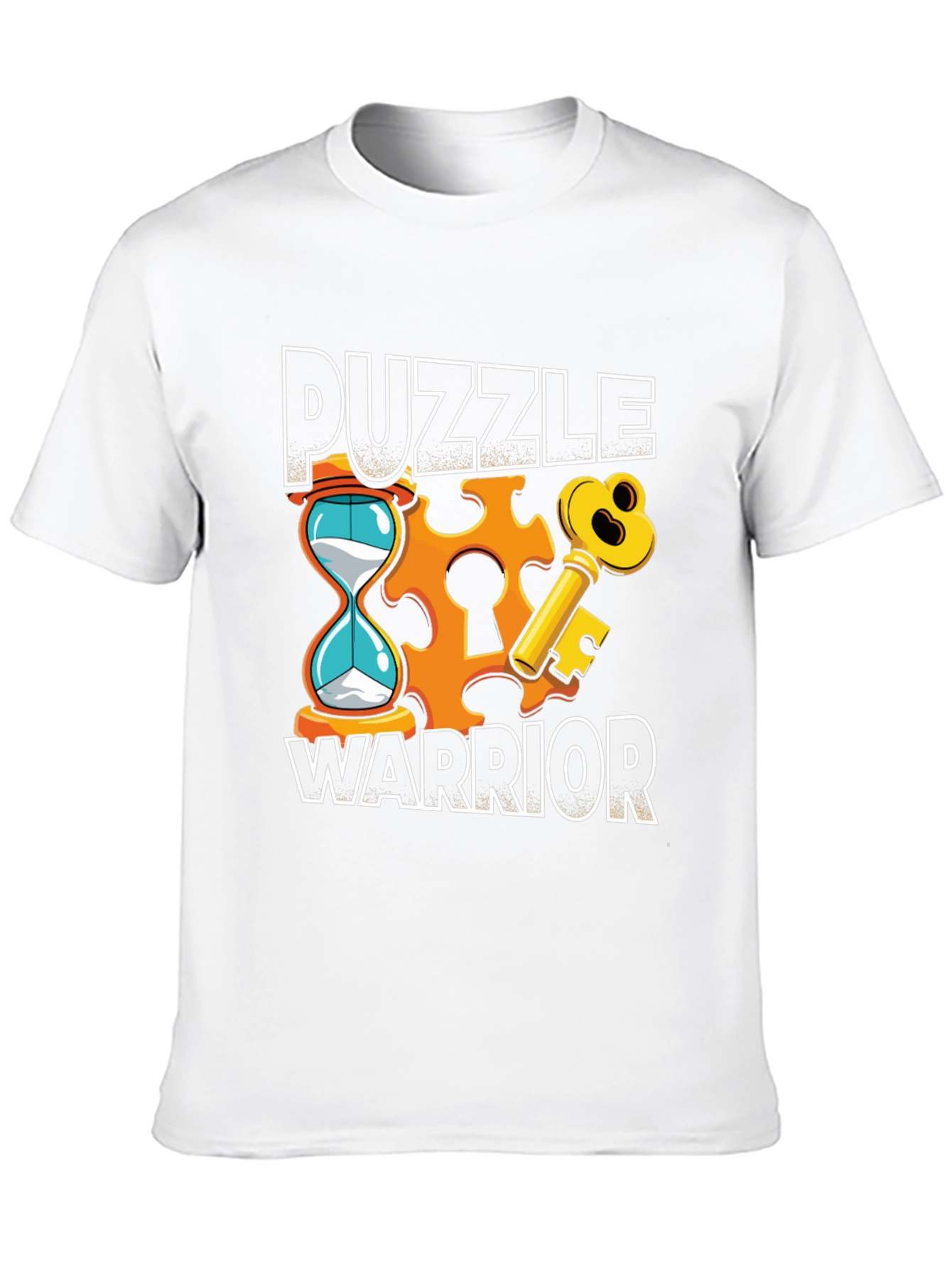 Puzzle Warrior Graphic T-Shirt - Brain Teaser Design