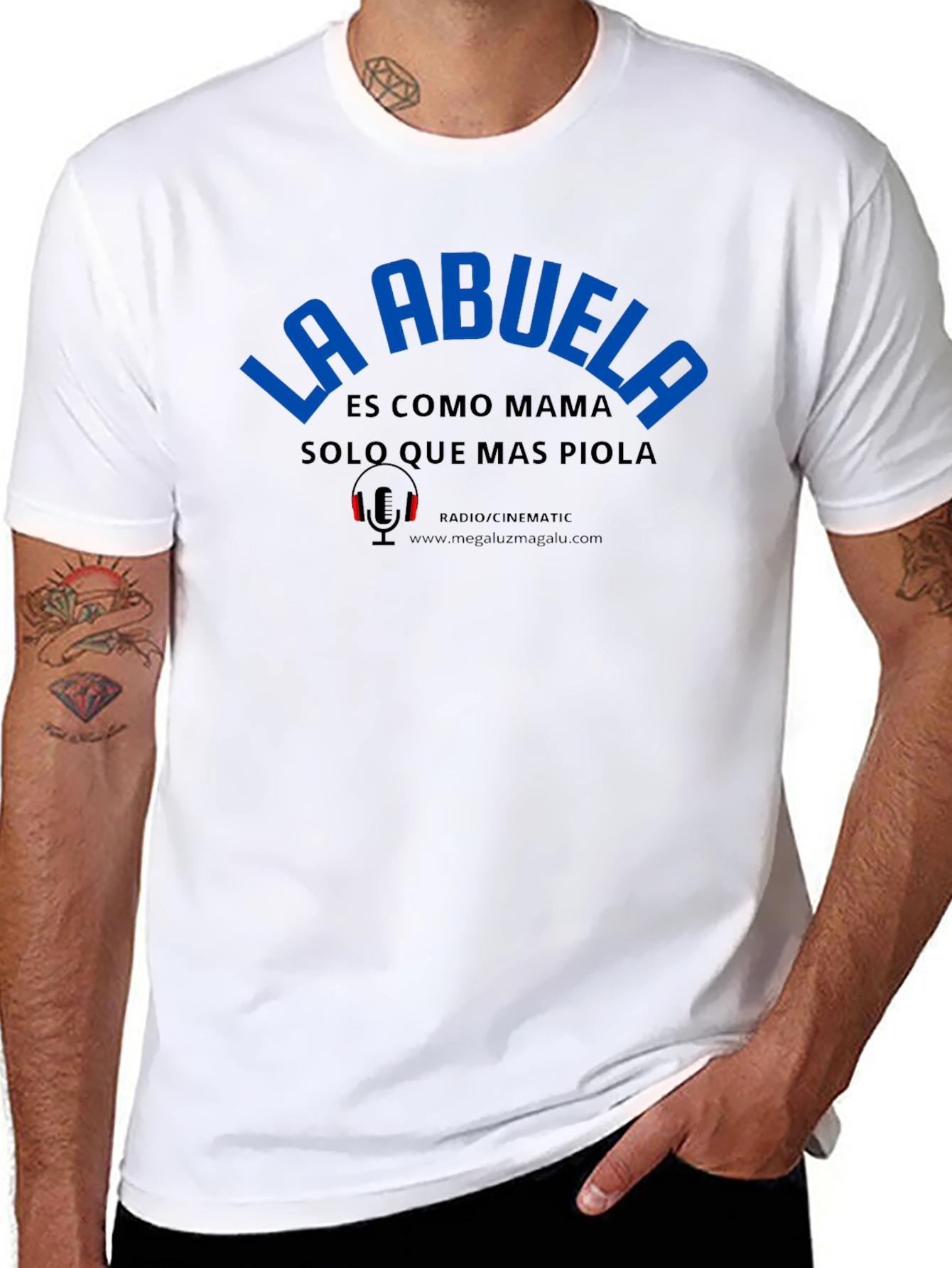 La Abuela Graphic T-Shirt - Black Crew Neck