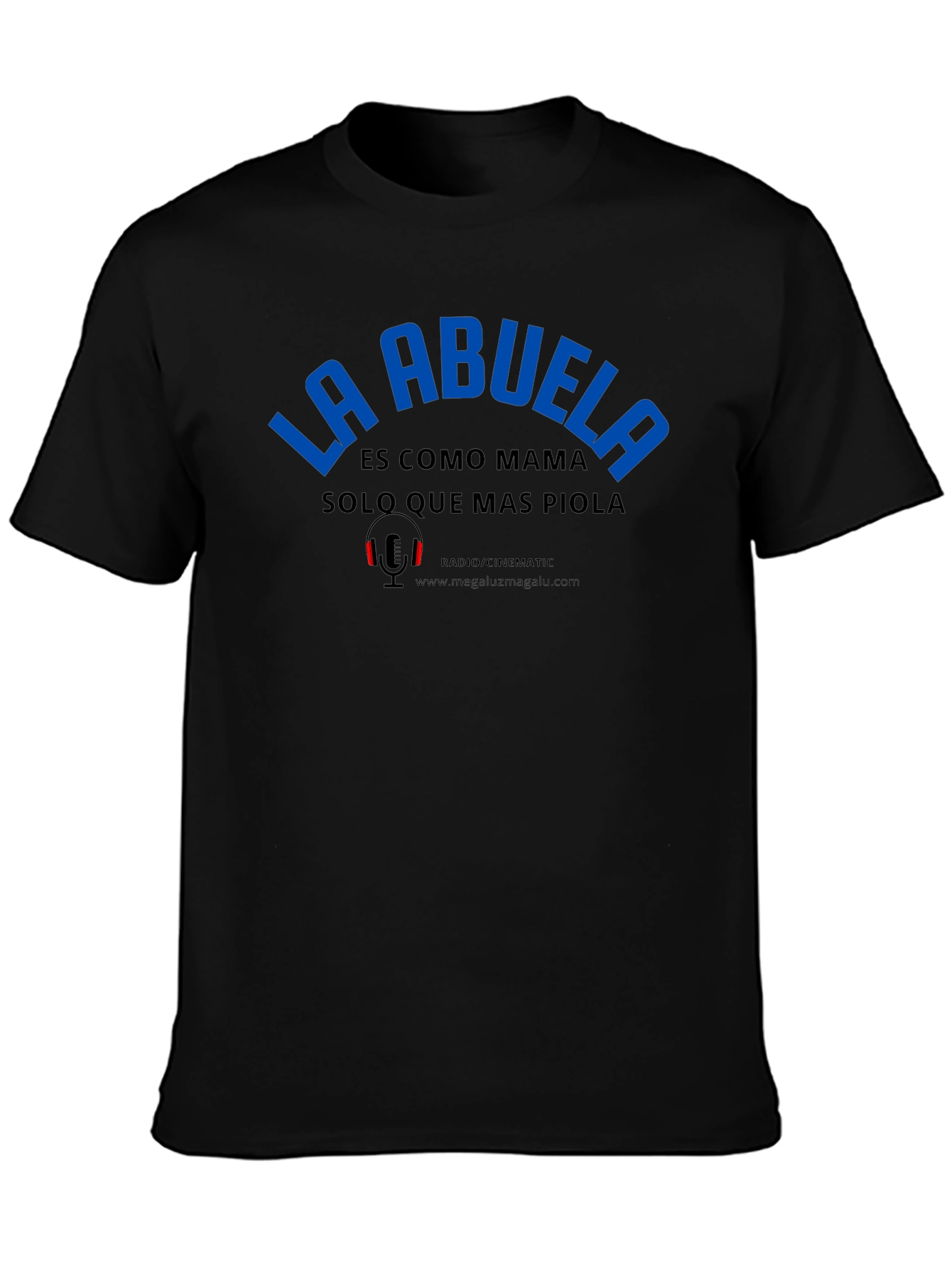La Abuela Graphic T-Shirt - Black Crew Neck