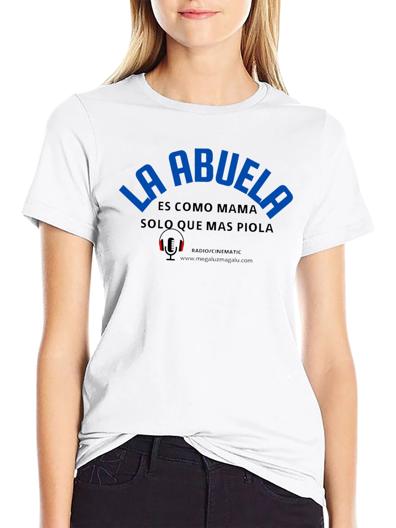 La Abuela Graphic T-Shirt - Black Crew Neck