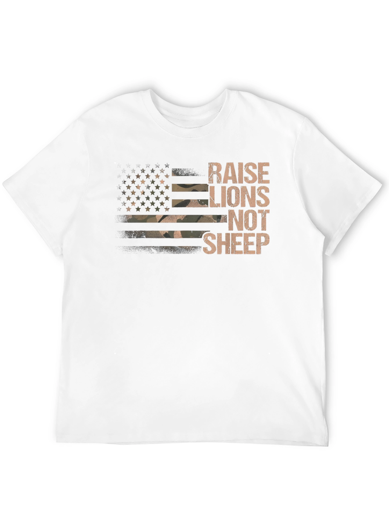 Raise Lions Not Sheep Graphic T-Shirt - Patriotic
