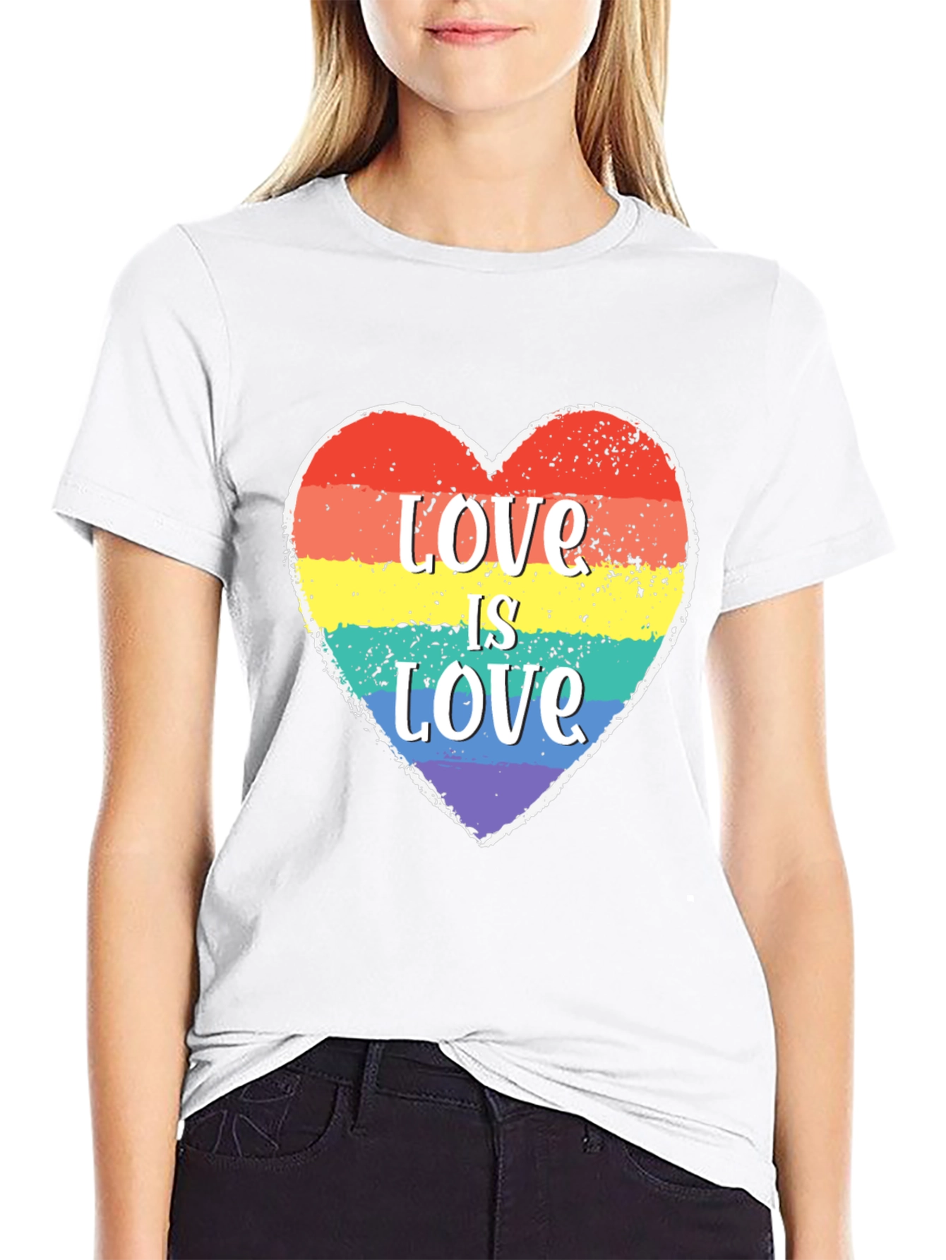 Love Is Love LGBTQ+ Heart Graphic Tee