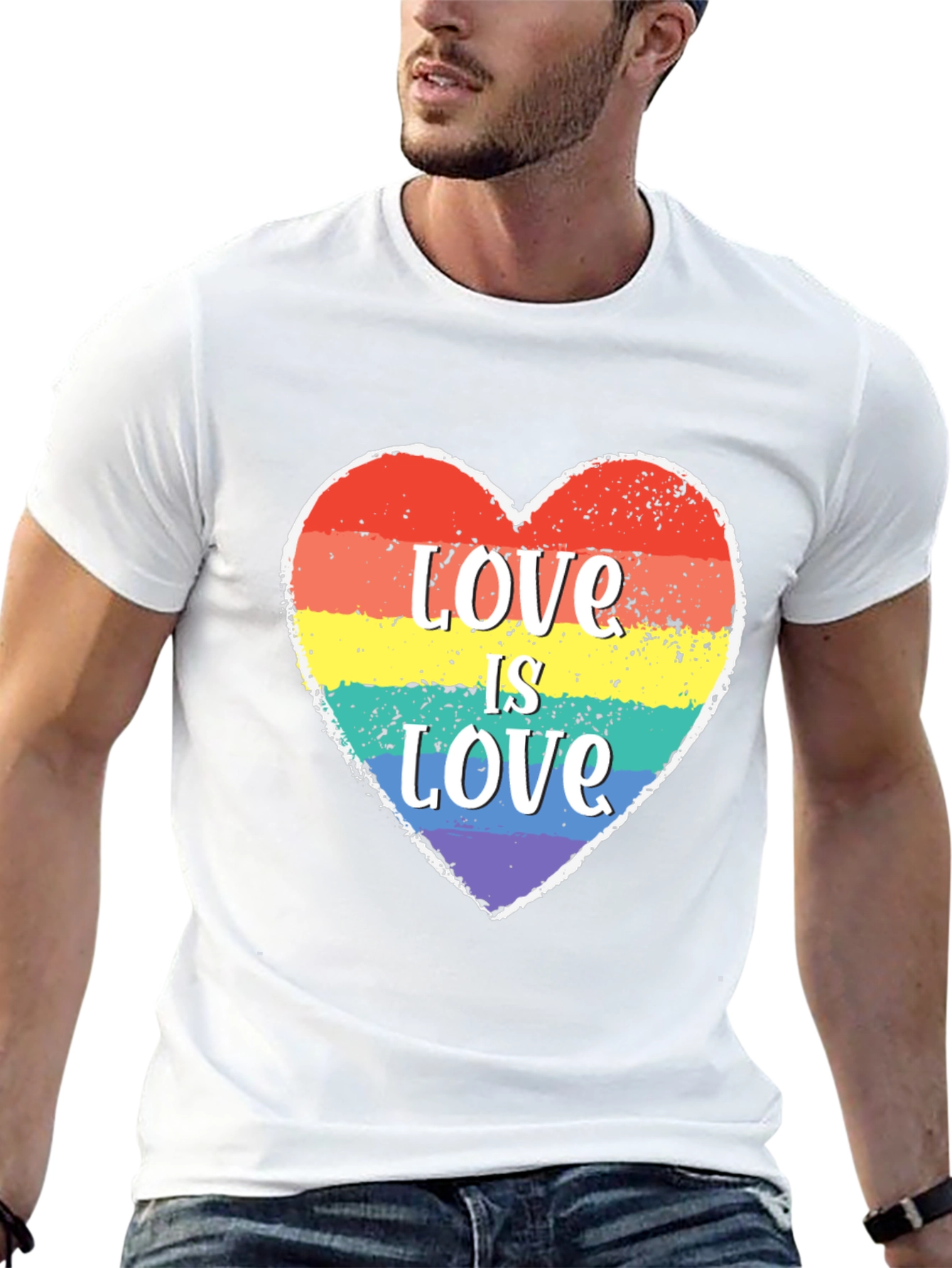 Love Is Love LGBTQ+ Heart Graphic Tee