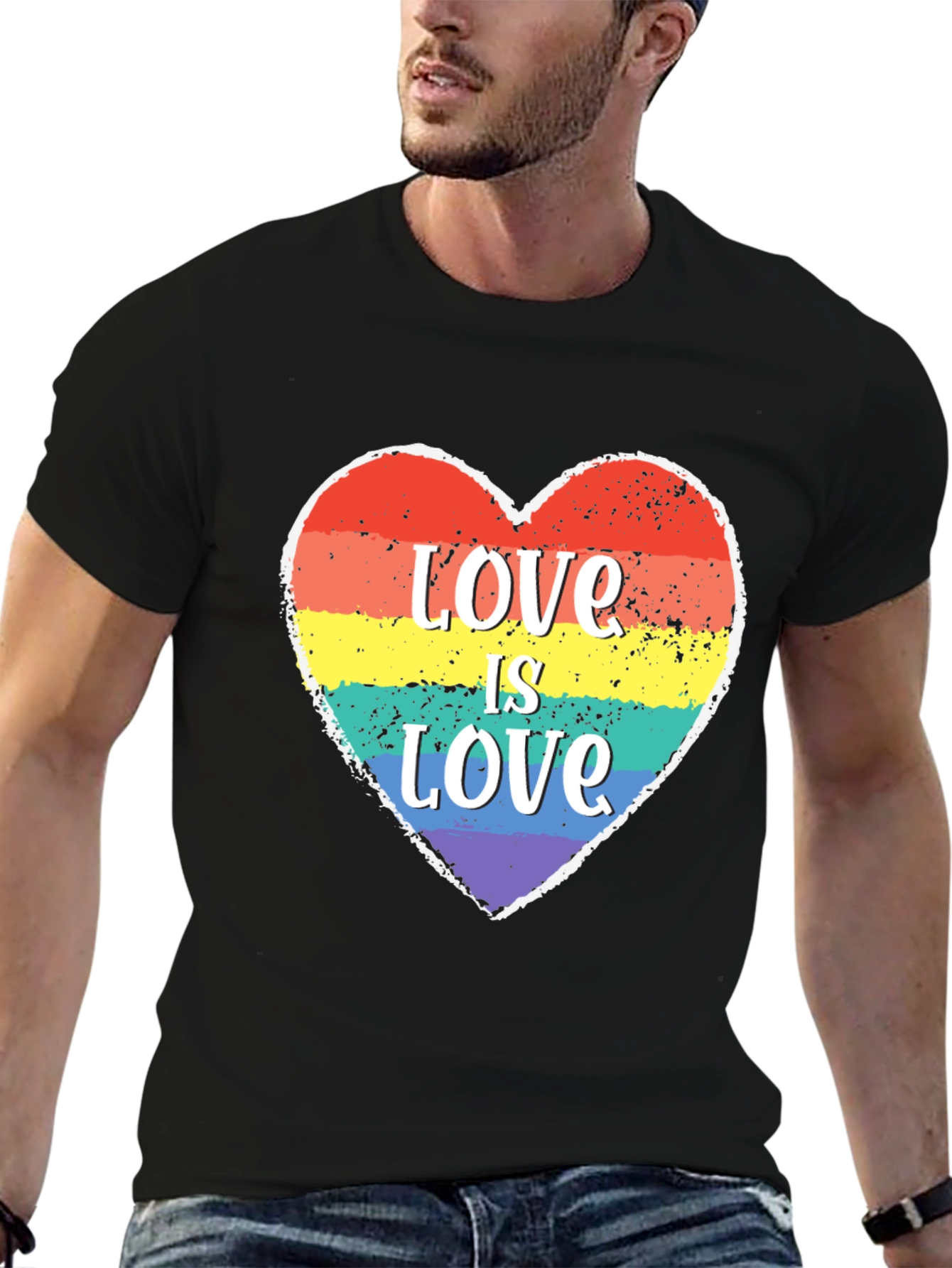 Love Is Love LGBTQ+ Heart Graphic Tee