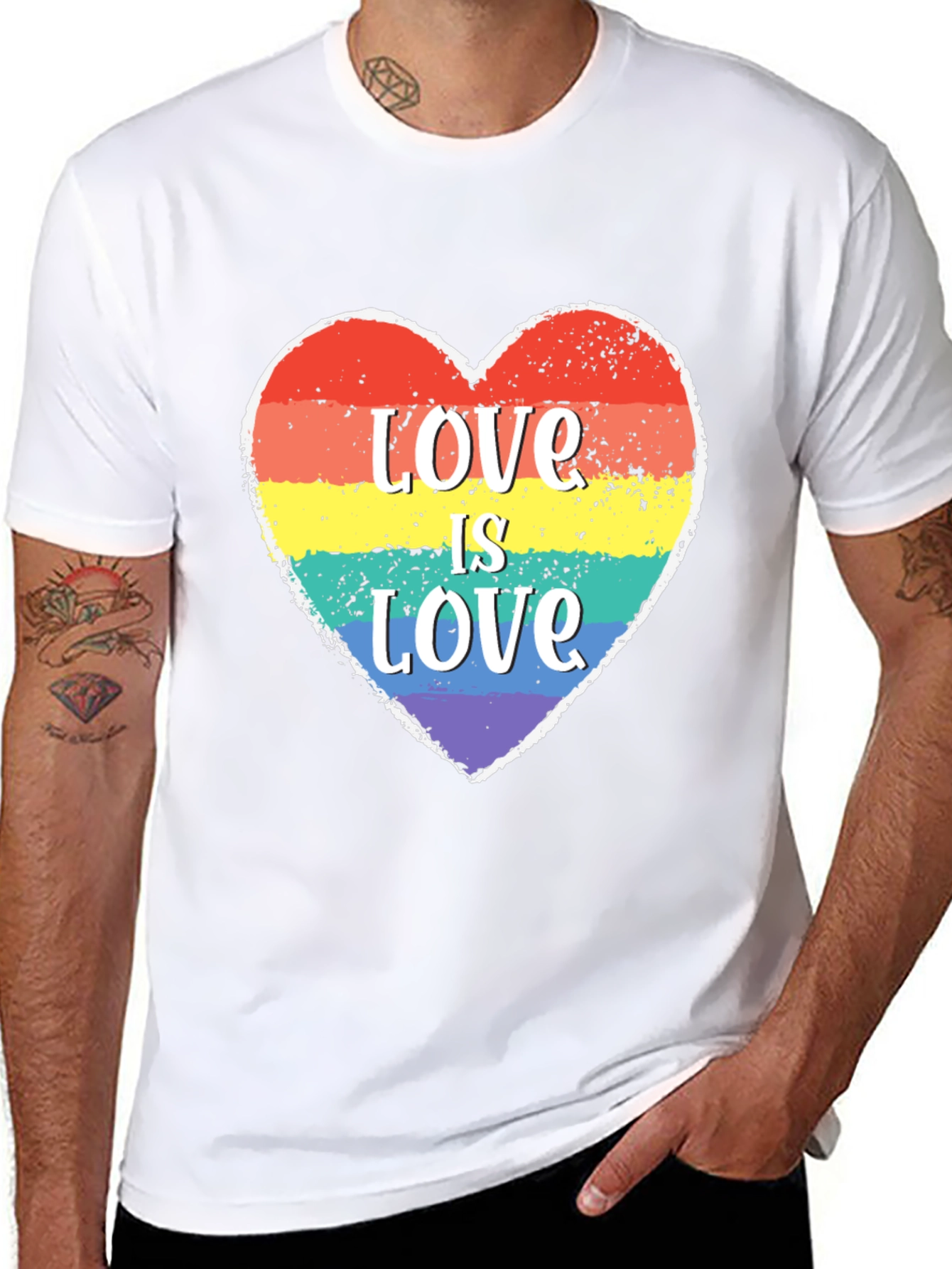 Love Is Love LGBTQ+ Heart Graphic Tee