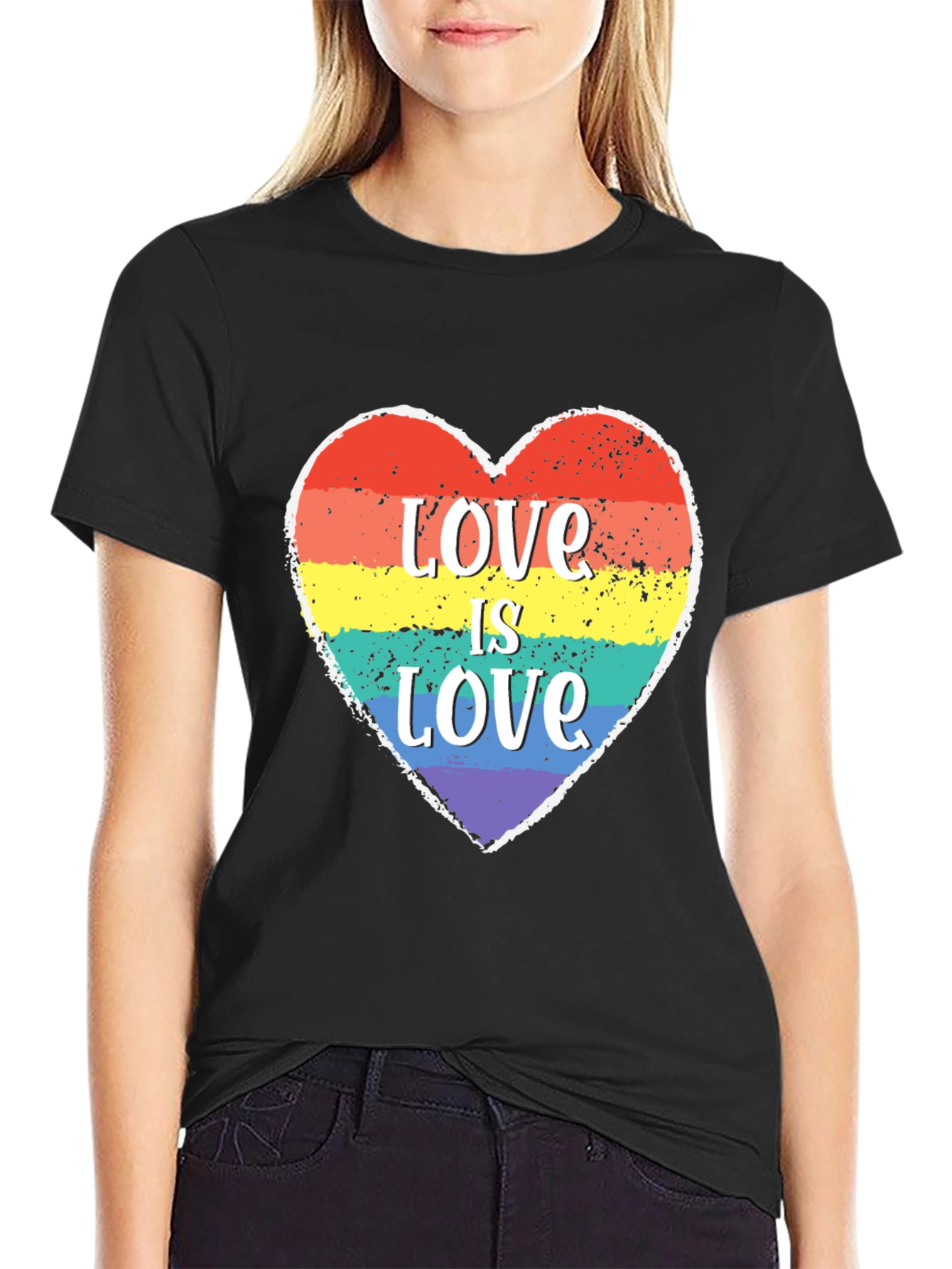 Love Is Love LGBTQ+ Heart Graphic Tee