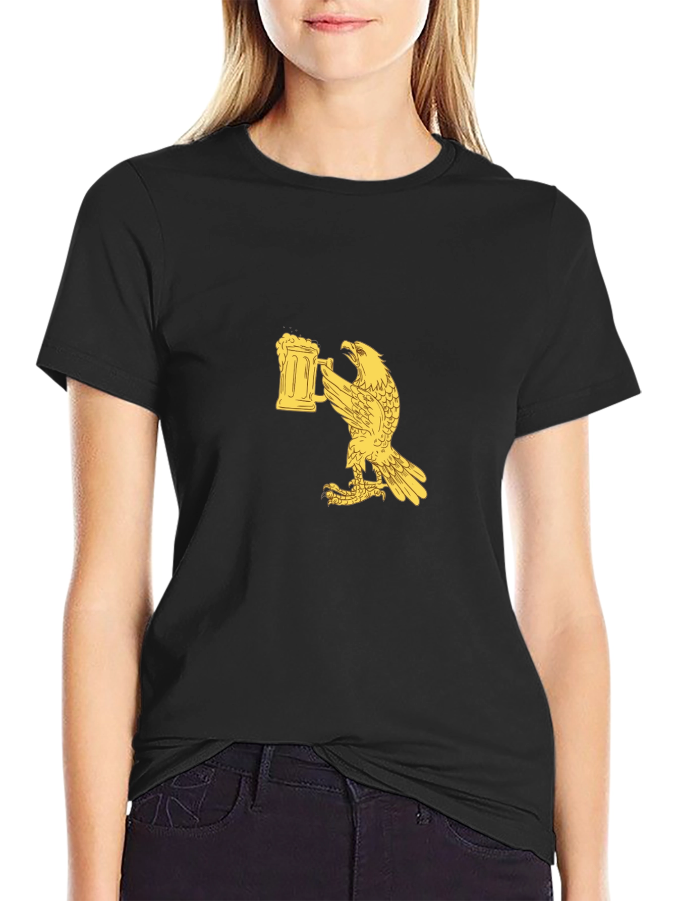 Eagle Beer Stein Graphic Tee - Black T-Shirt