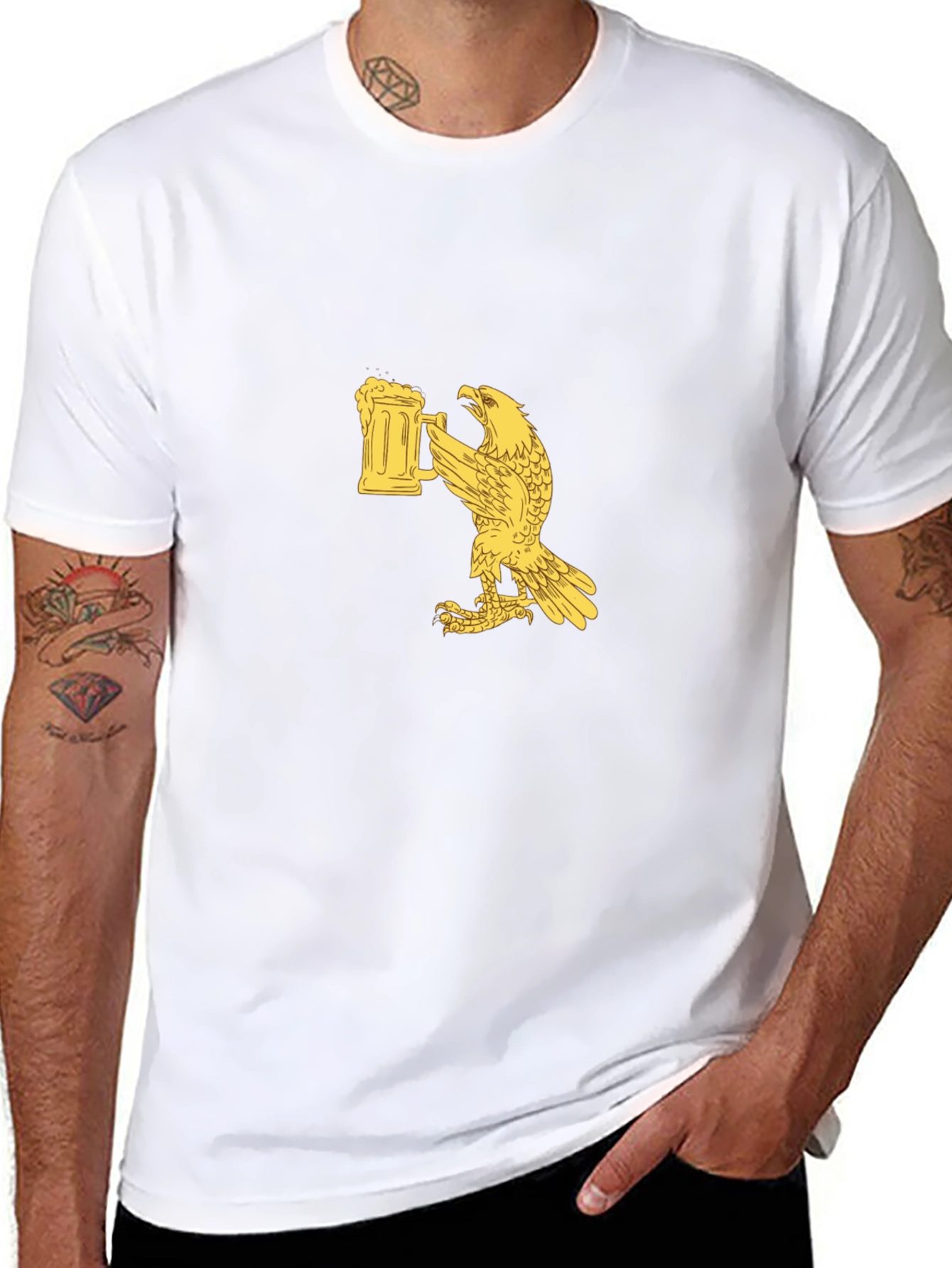 Eagle Beer Stein Graphic Tee - Black T-Shirt