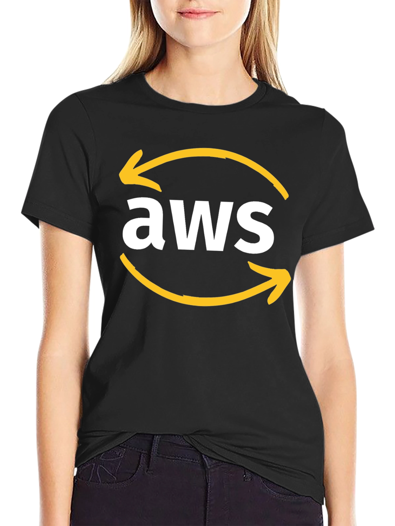 AWS Arrow Logo Black T-Shirt