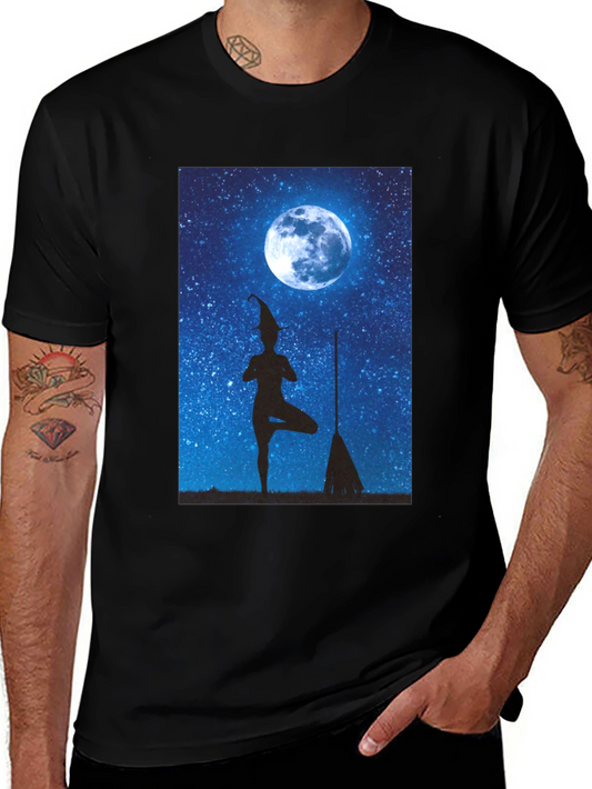 Witch Yoga Moon T-Shirt - Halloween Style