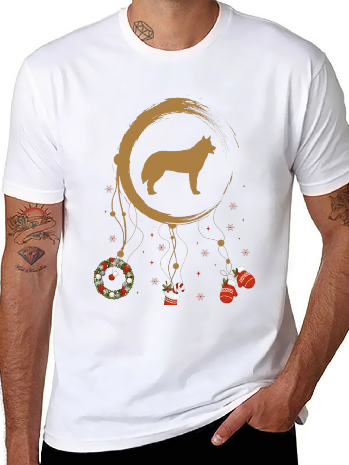 Dog Christmas Dreamcatcher T-Shirt