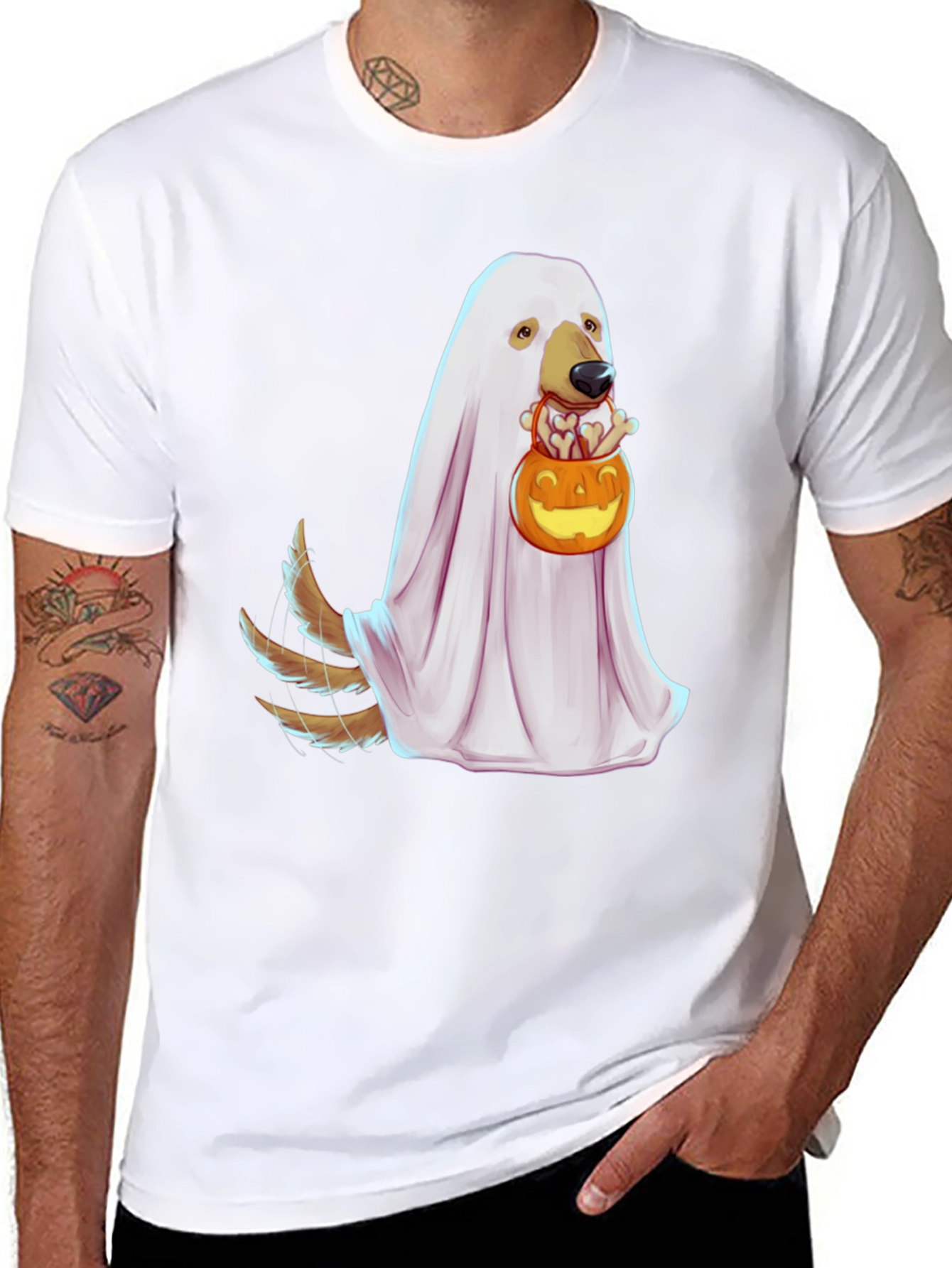 Dog Ghost Costume Halloween T-Shirt