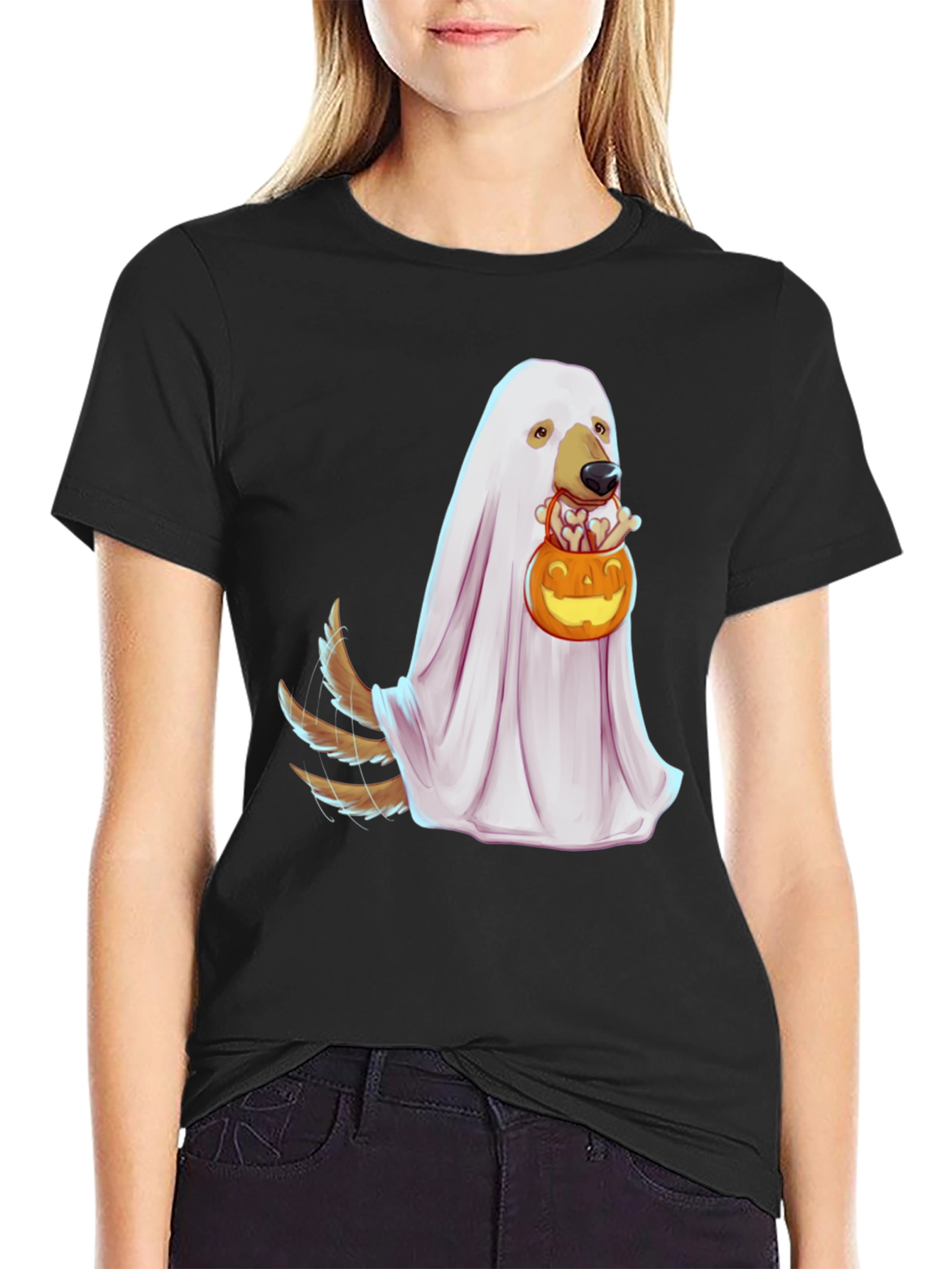 Dog Ghost Costume Halloween T-Shirt