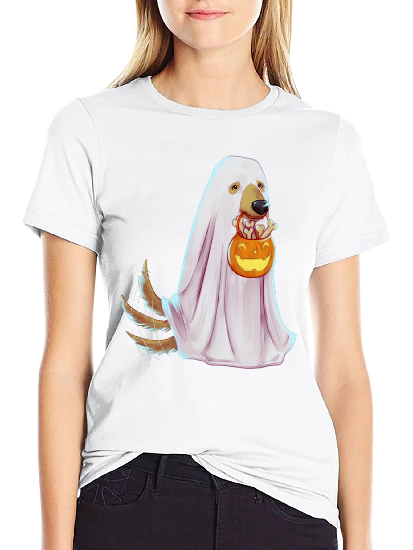 Dog Ghost Costume Halloween T-Shirt