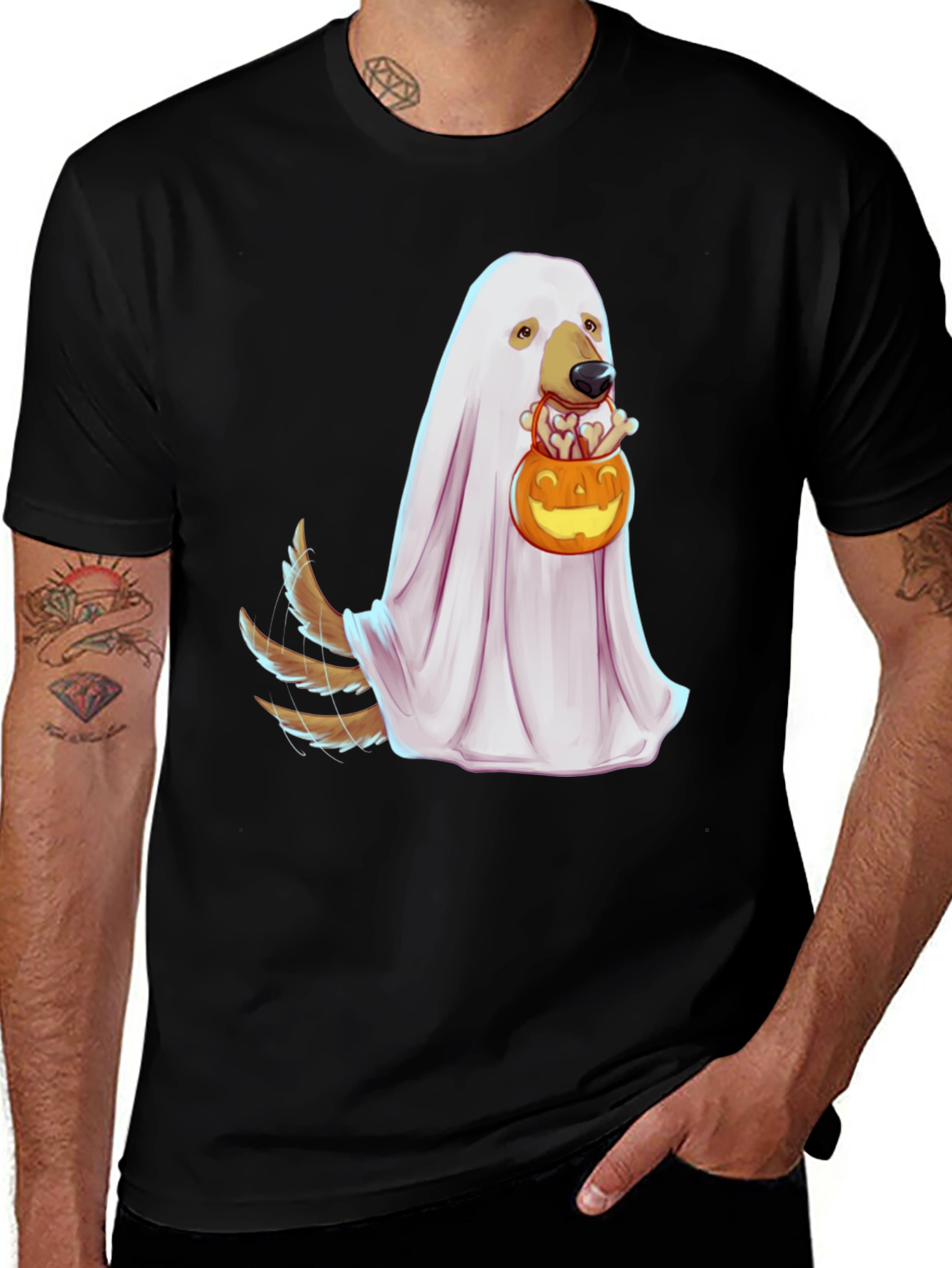 Dog Ghost Costume Halloween T-Shirt
