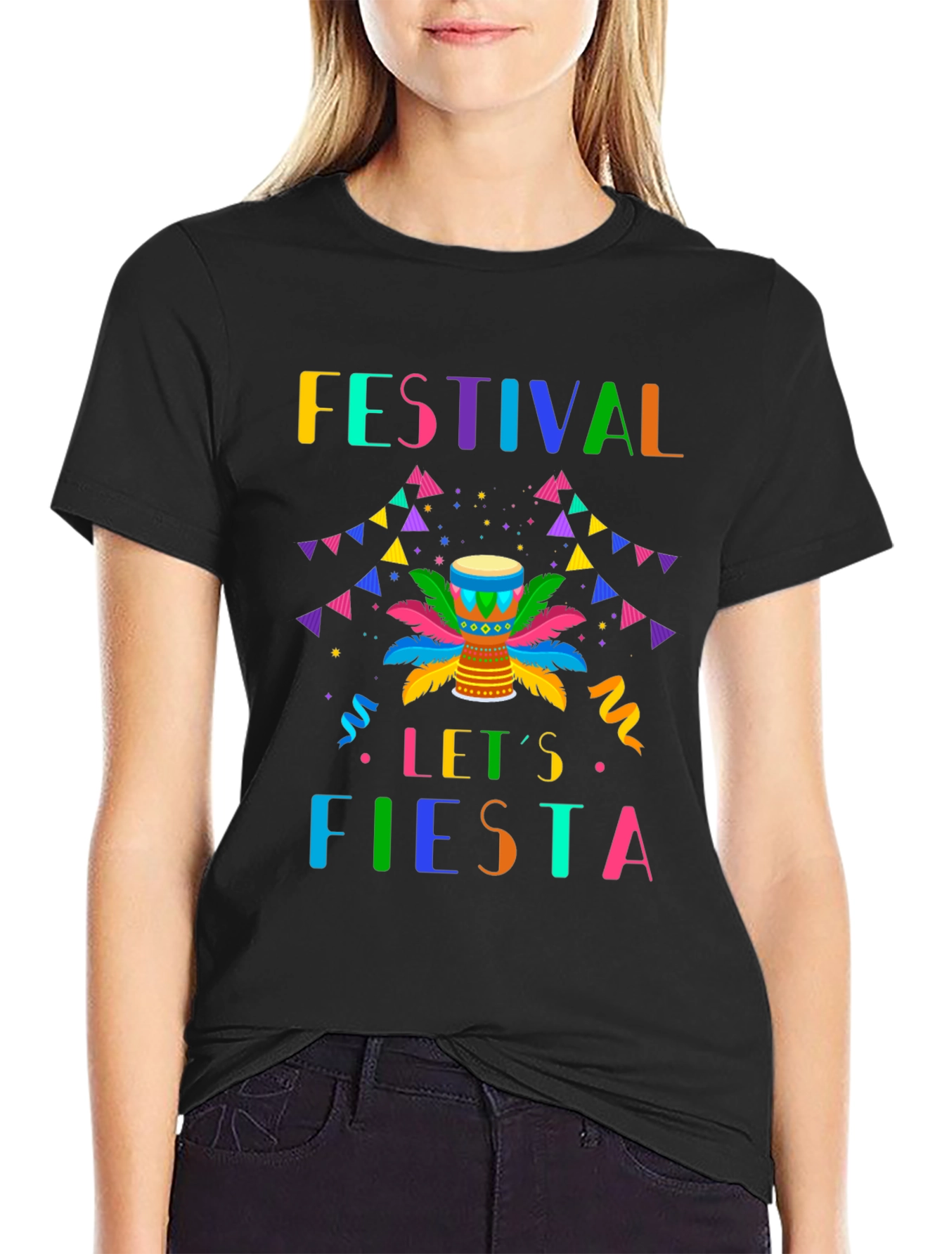 Festival Lets Fiesta Graphic T-Shirt