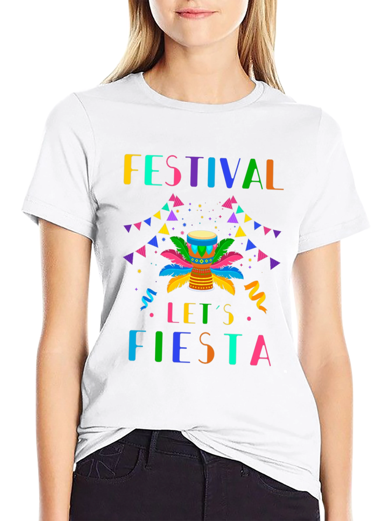 Festival Lets Fiesta Graphic T-Shirt