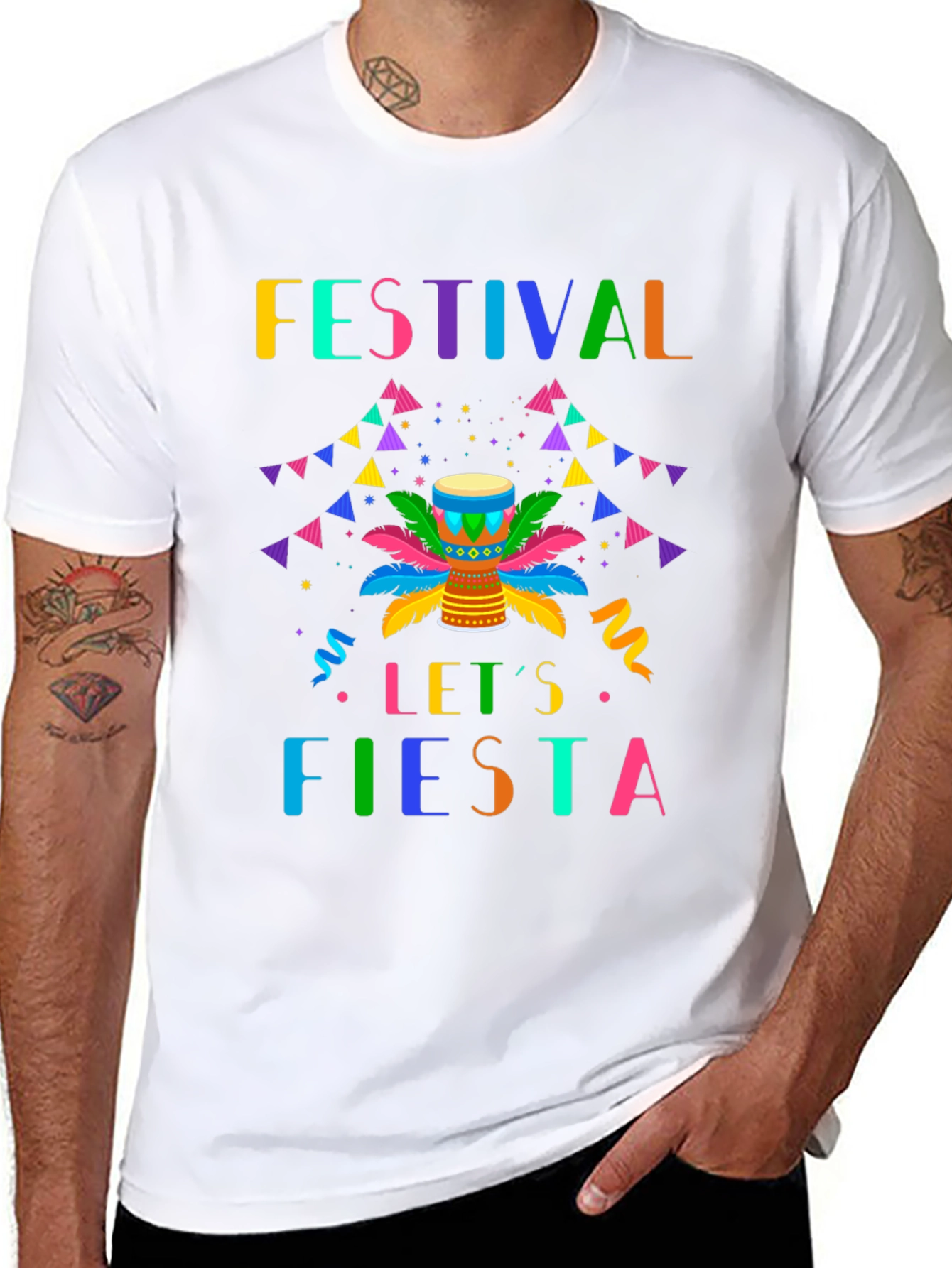 Festival Lets Fiesta Graphic T-Shirt