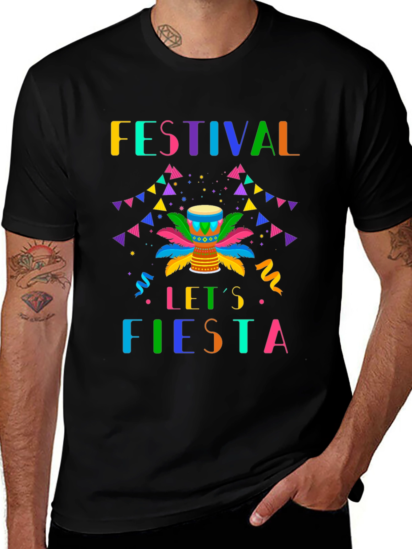 Festival Lets Fiesta Graphic T-Shirt