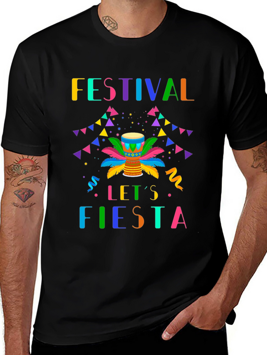 Festival Lets Fiesta Graphic T-Shirt