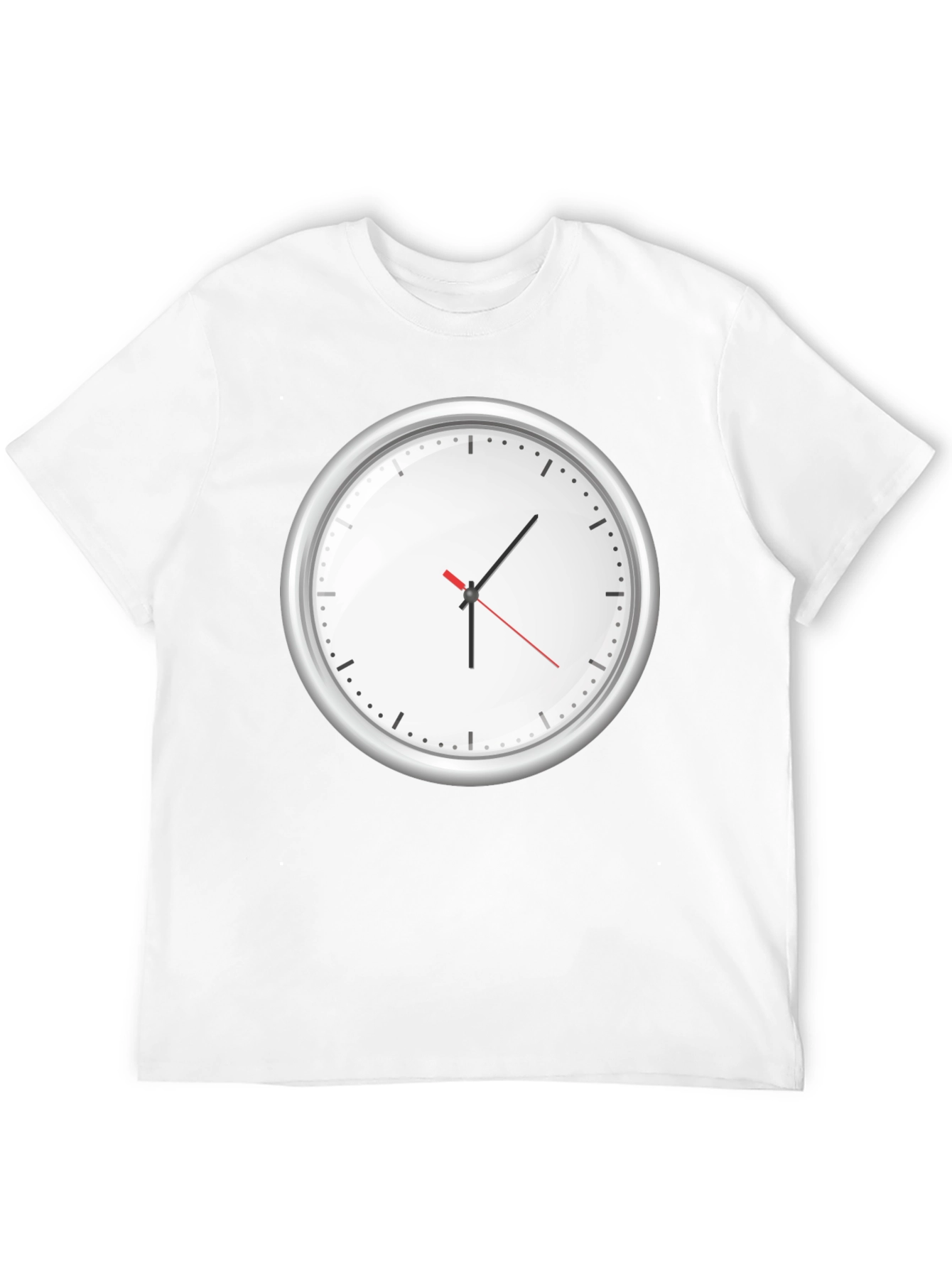 Timeless Tee: Clock Graphic Print T-Shirt