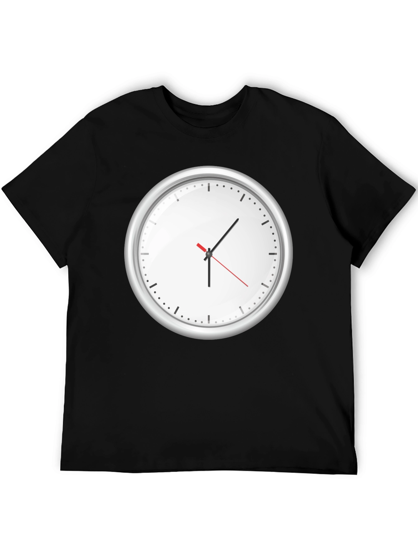 Timeless Tee: Clock Graphic Print T-Shirt
