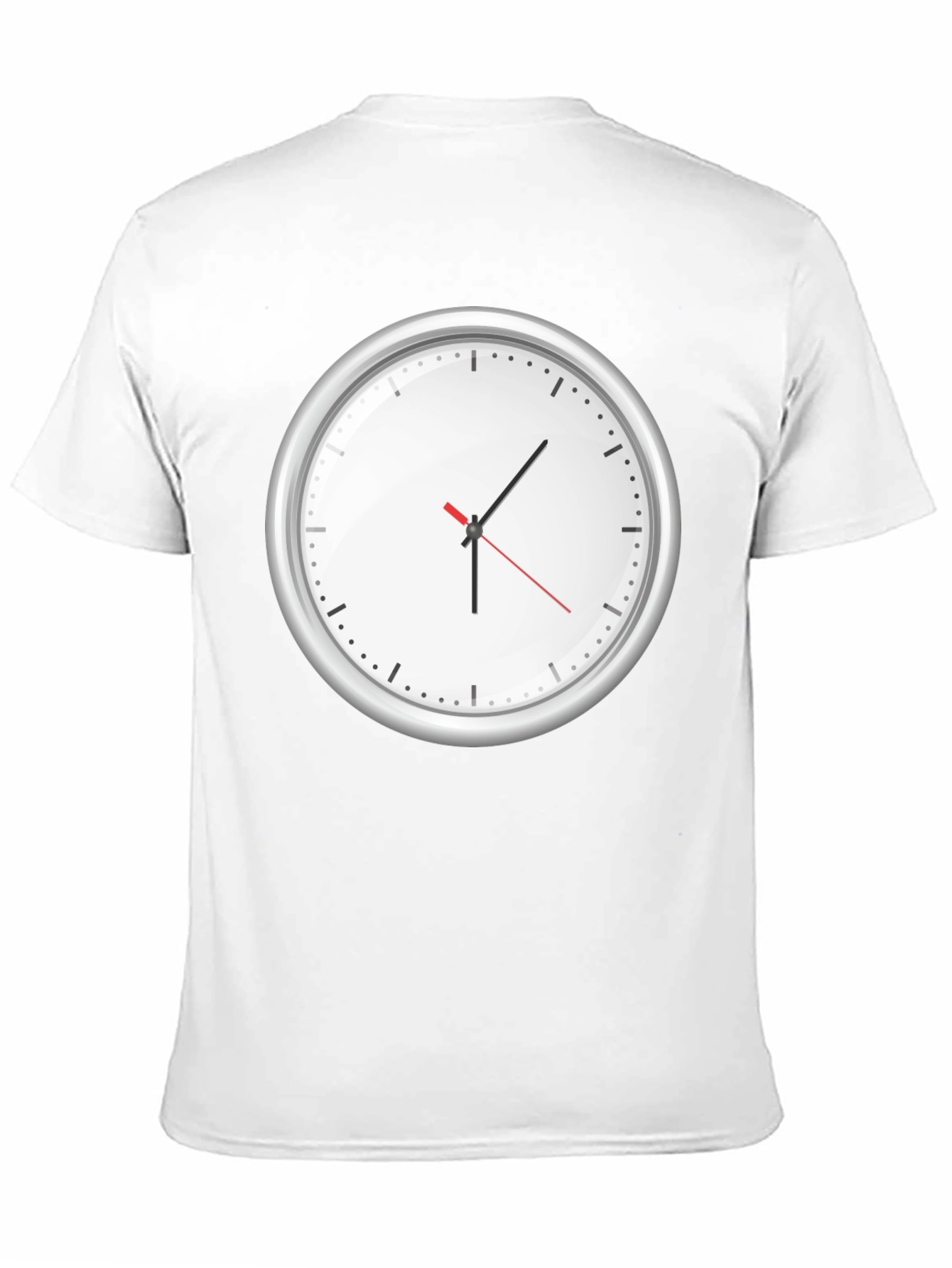 Timeless Tee: Clock Graphic Print T-Shirt