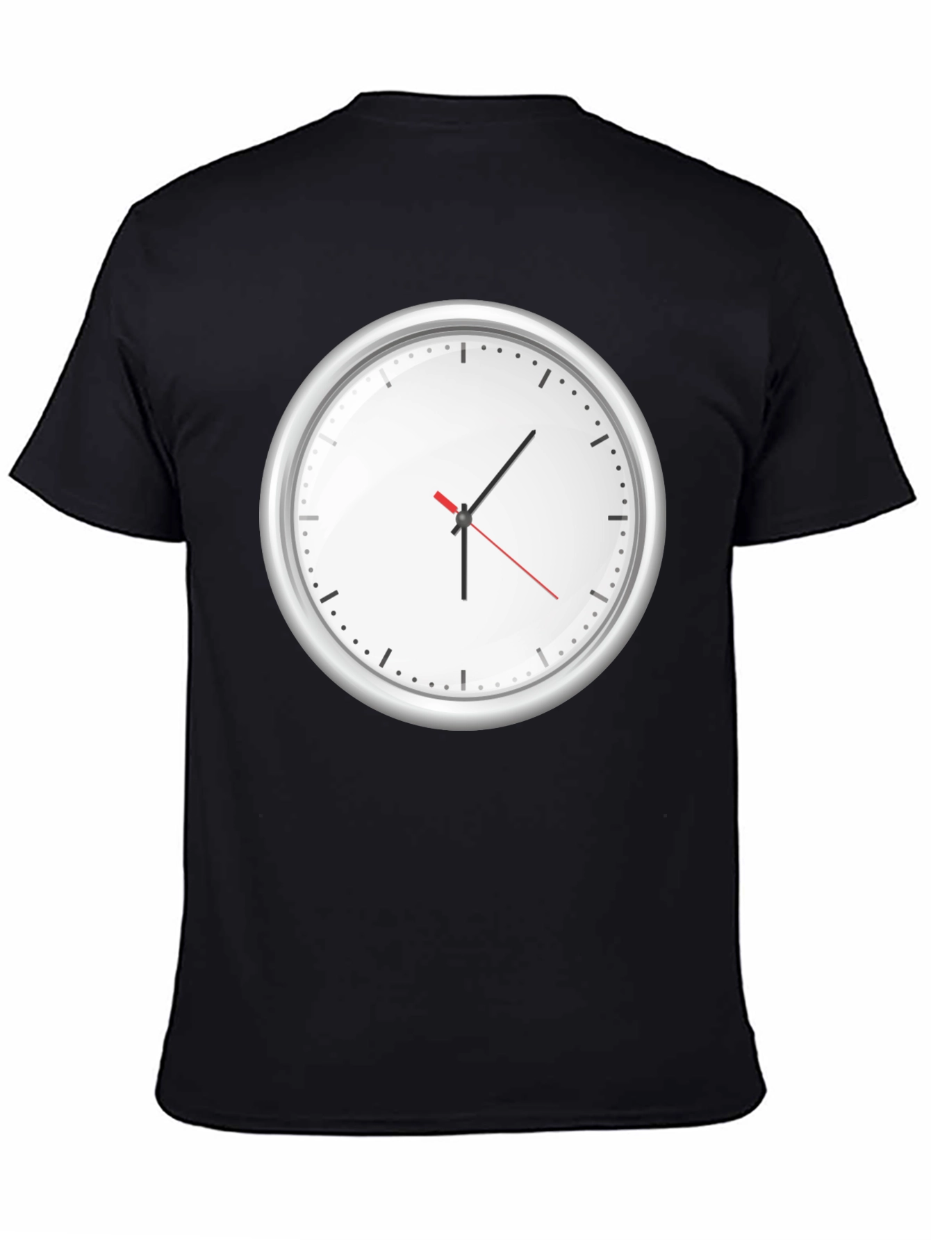 Timeless Tee: Clock Graphic Print T-Shirt