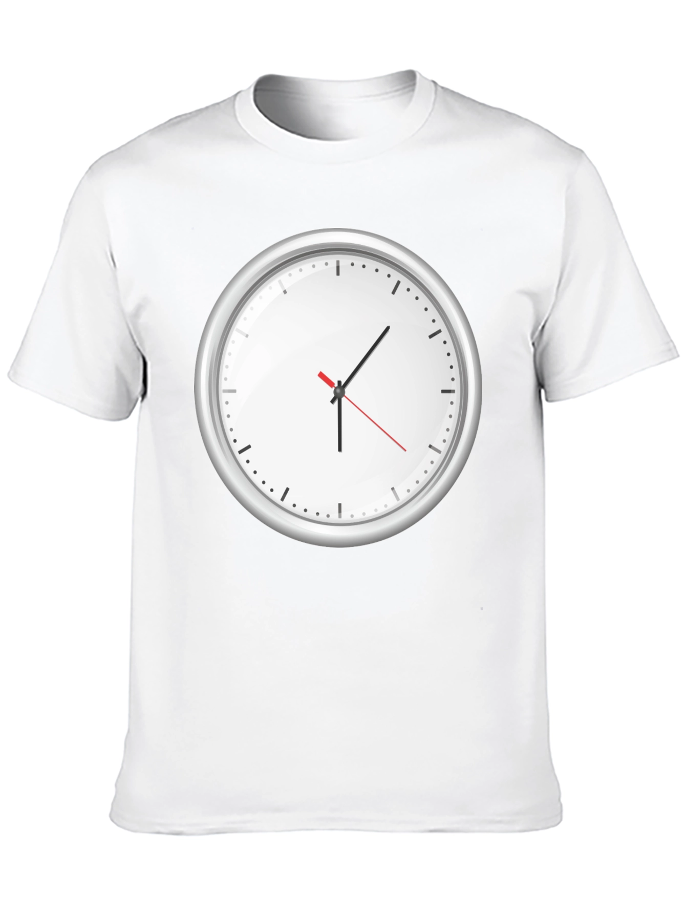 Timeless Tee: Clock Graphic Print T-Shirt