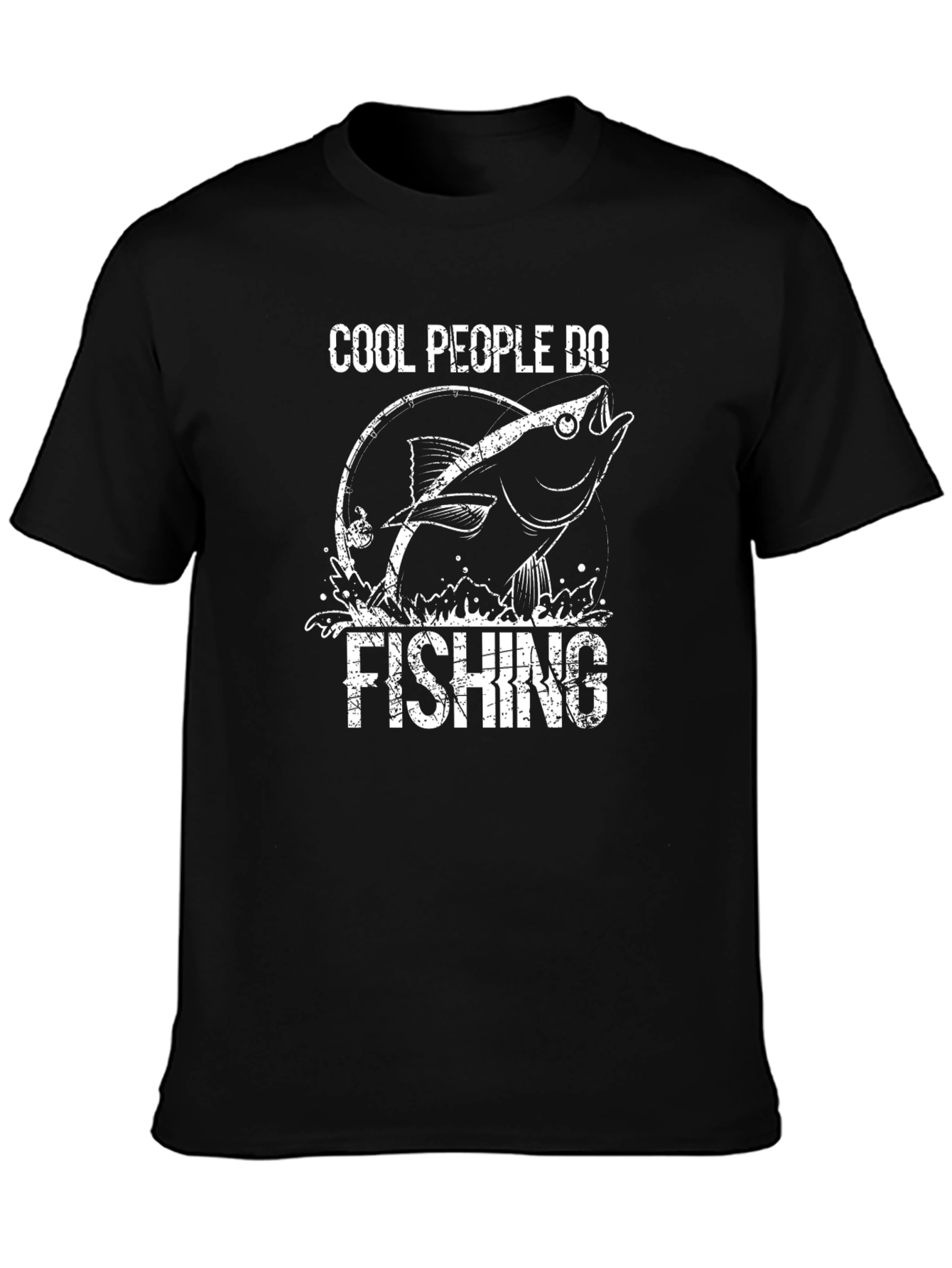 Cool People Do Fishing T-Shirt - Black