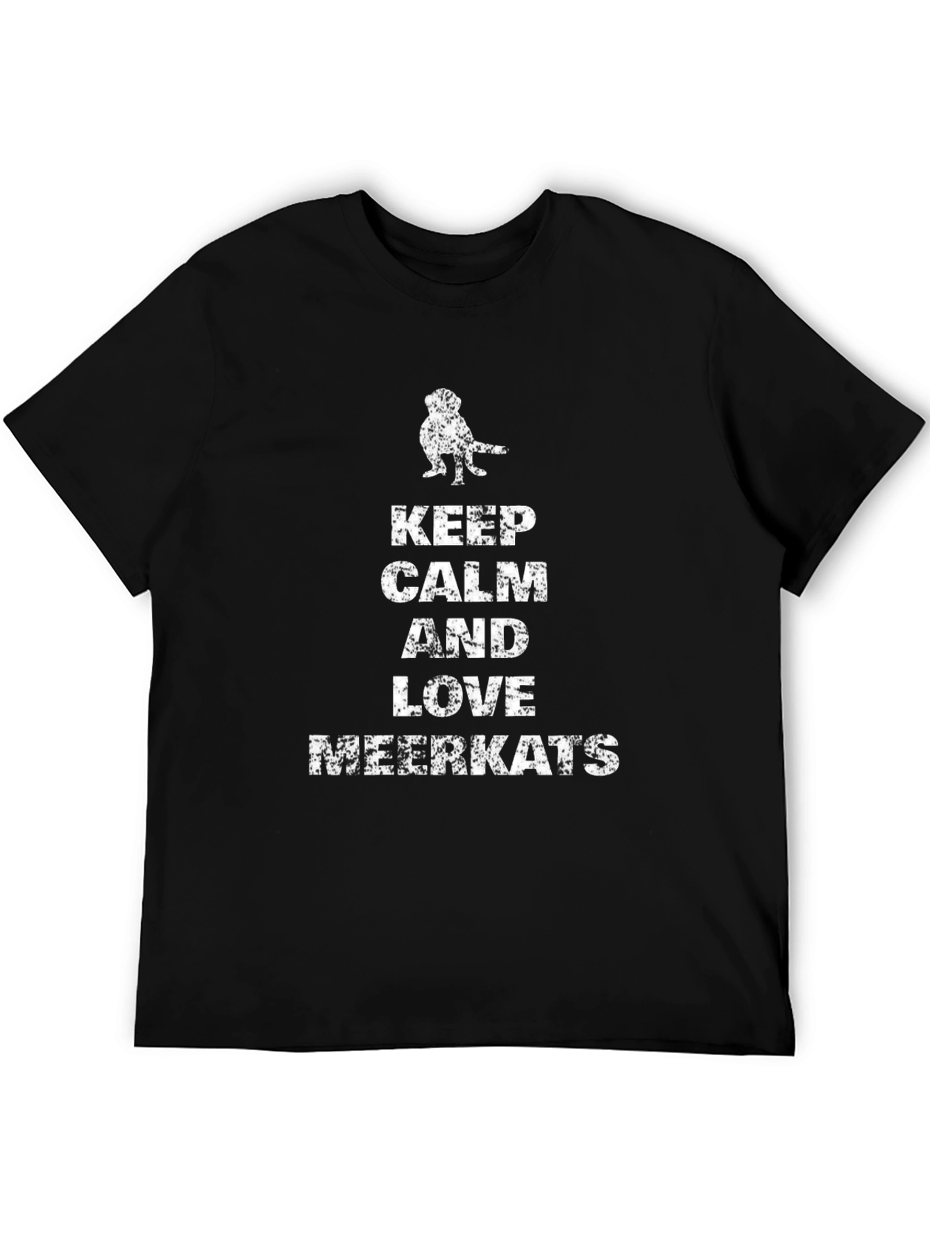 Keep Calm Love Meerkats Black Graphic Tee