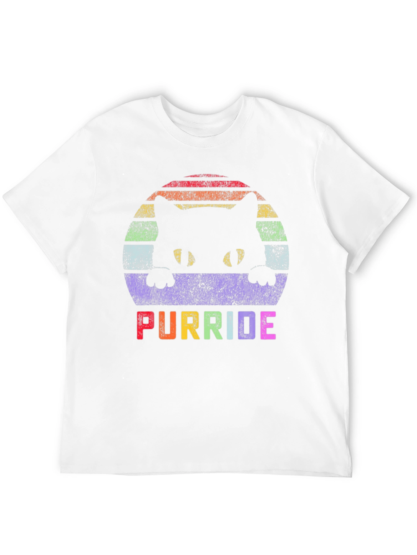 Purride LGBTQ+ Cat T-Shirt - Rainbow Pride