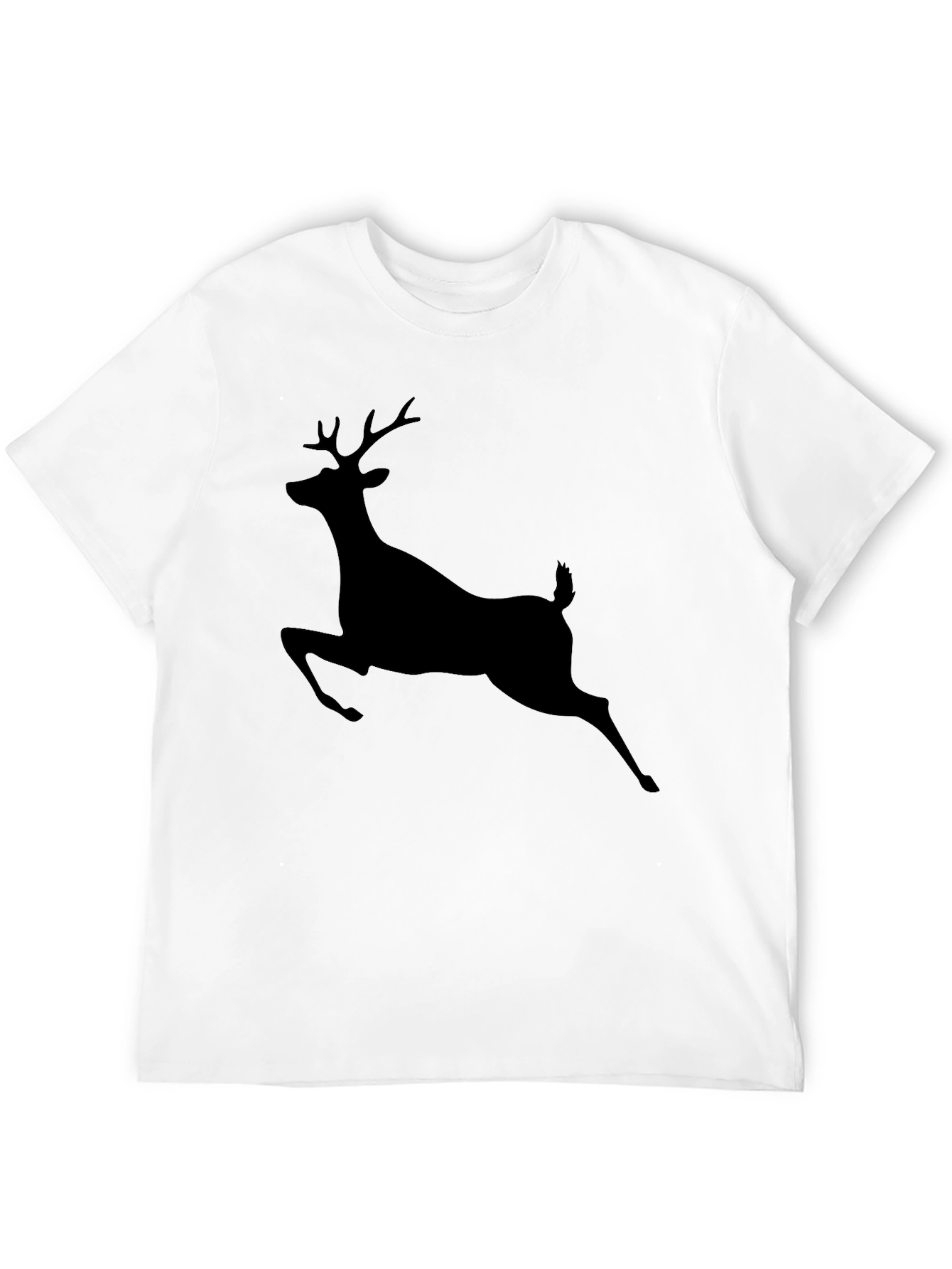Mens Black Deer Graphic T-Shirt